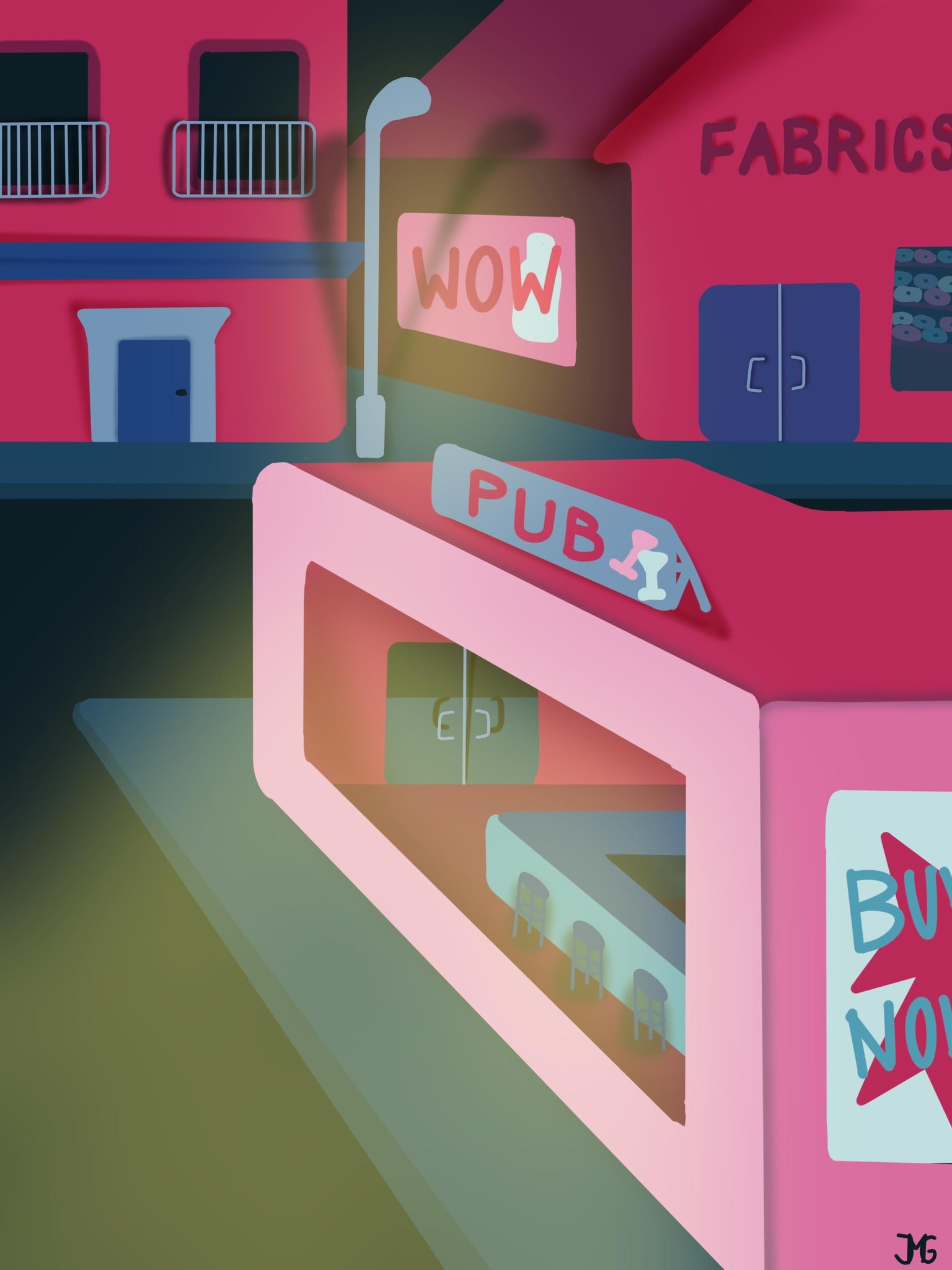 One point perspective x3 - image 5 - student project
