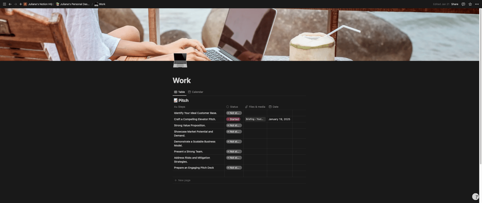 My Notion Dashboard - image 2 - student project