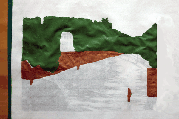 Berlin Landwehr Canal Woodcut (in progress) - image 6 - student project