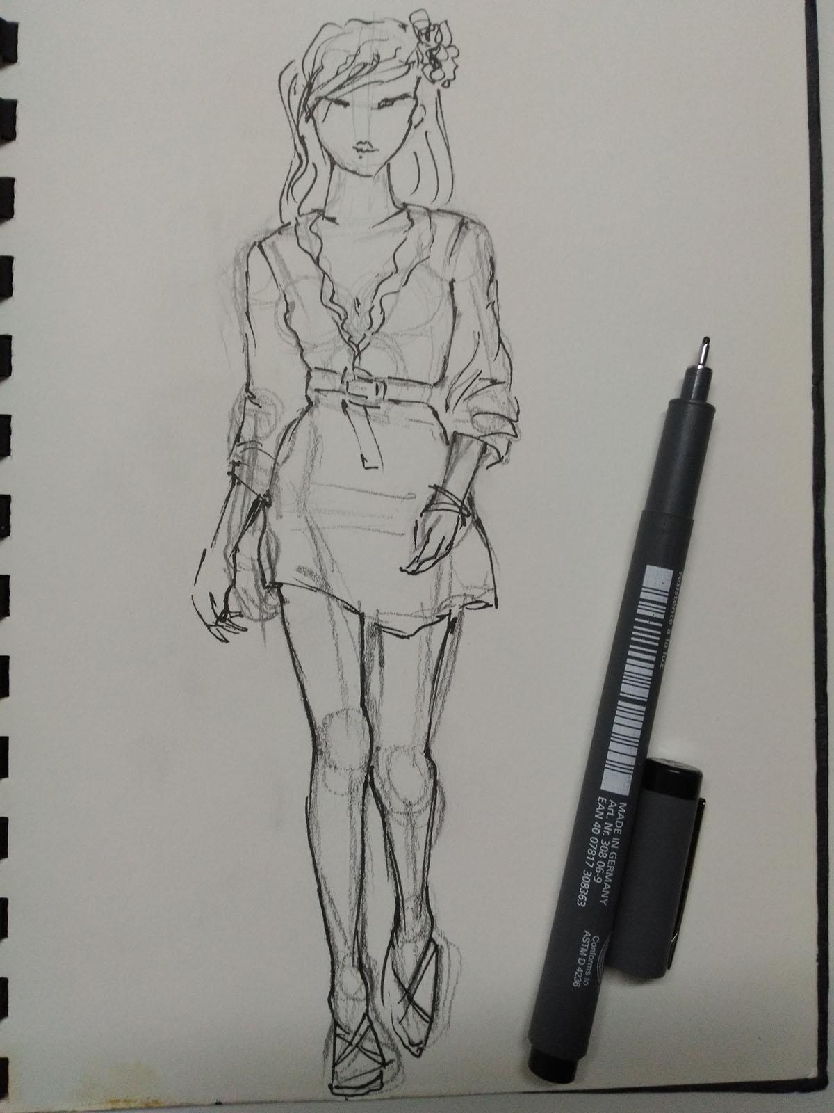 Fashion sketch rebound - image 2 - student project