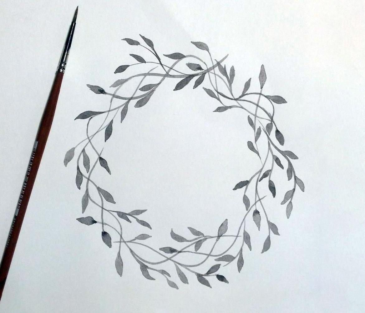 Inky Wreath - image 1 - student project