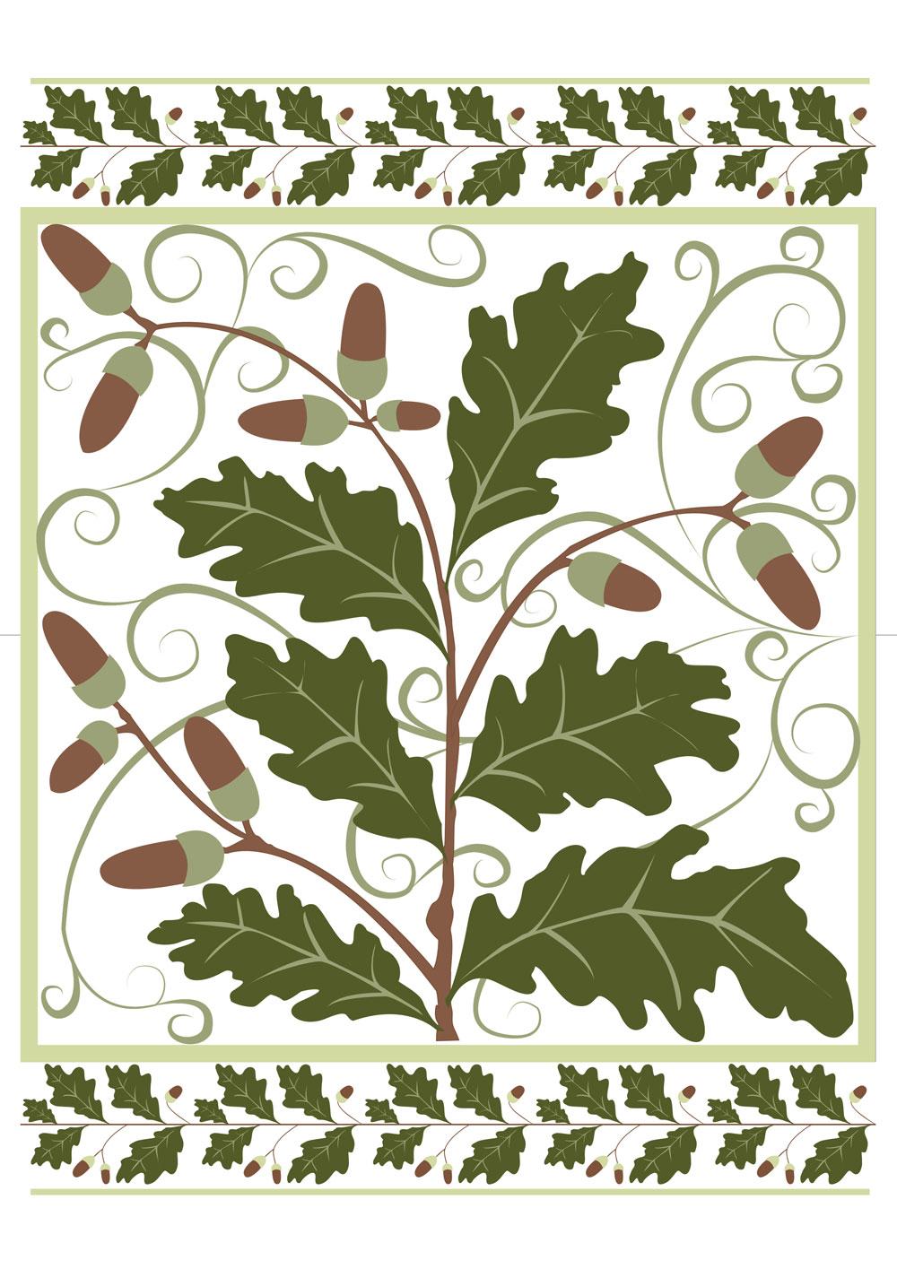 Acorn and Oak Decorative Band - image 3 - student project