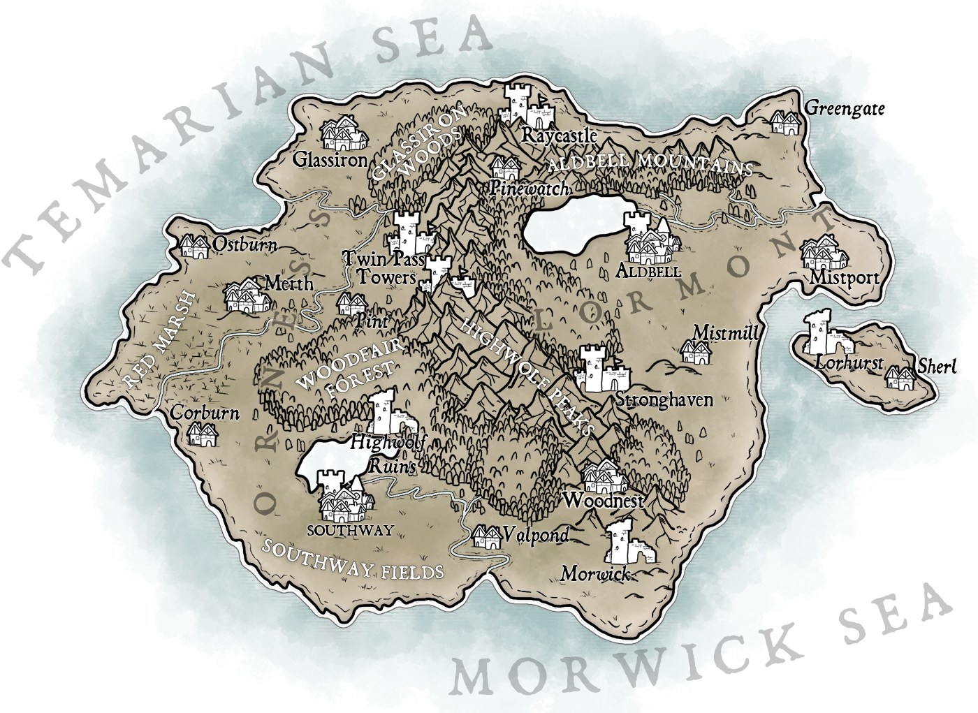 Map of Temaria (III) - image 4 - student project