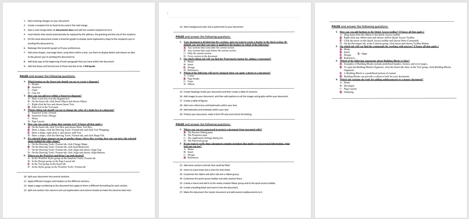 Advanced Word Project + Test - image 1 - student project