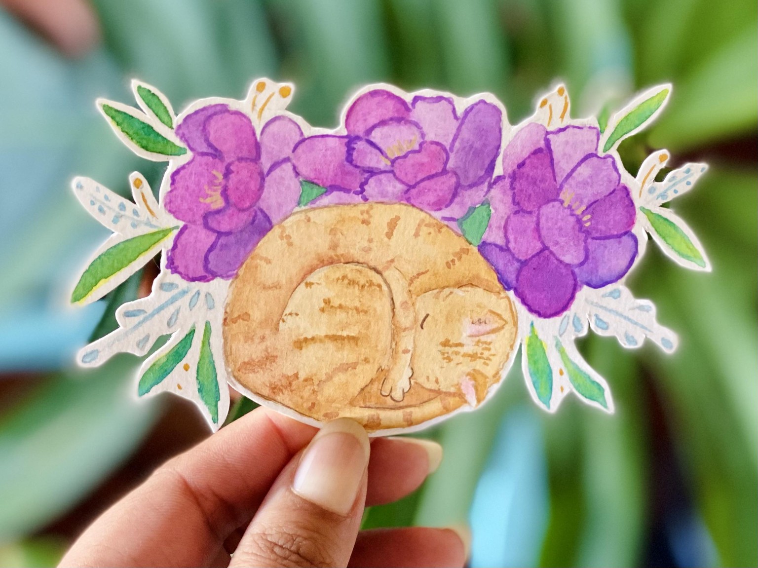 Ginger and flowers- Gouache 3 ways - image 3 - student project