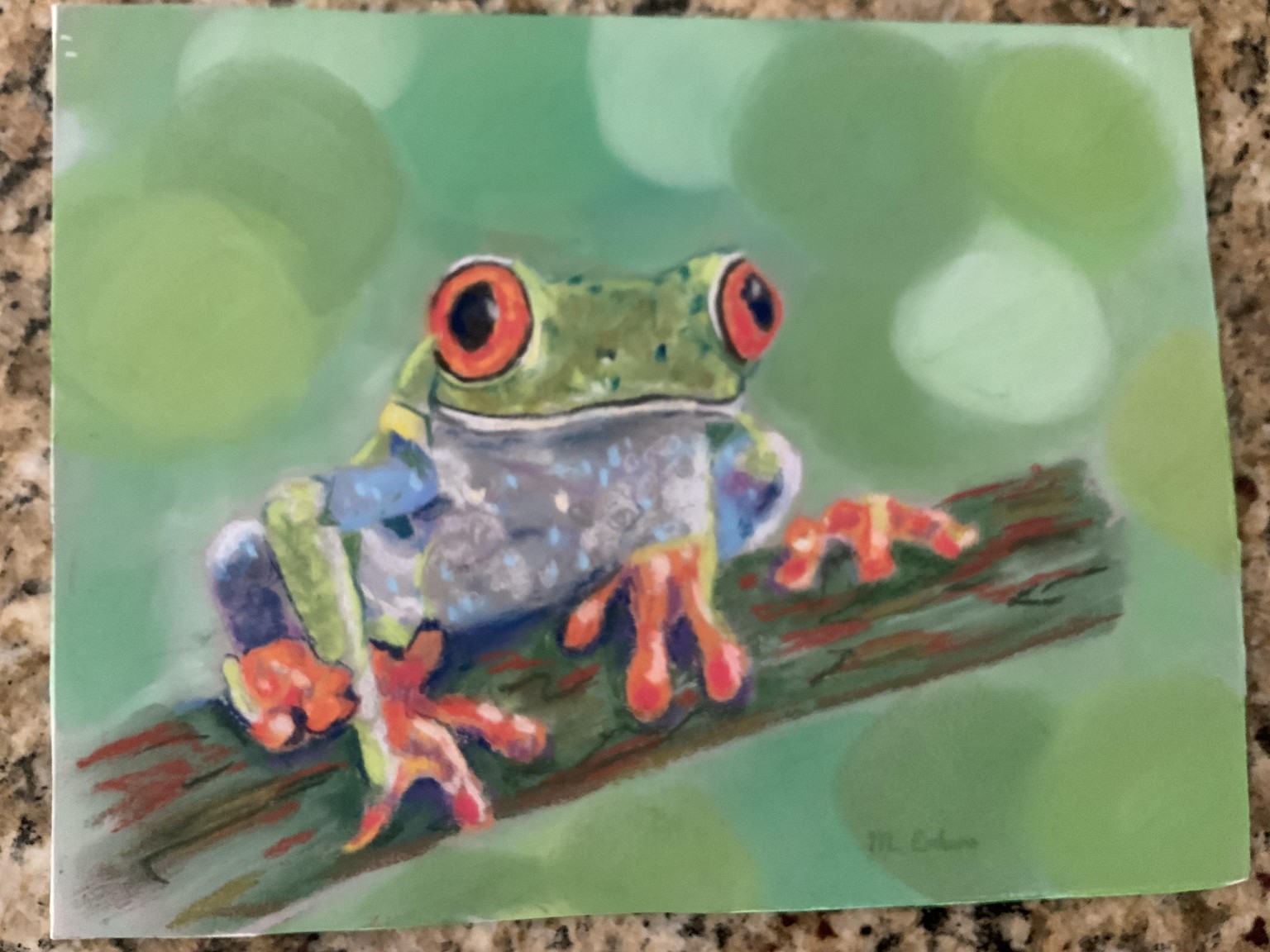 Collection of frogs done in pastels. - image 1 - student project