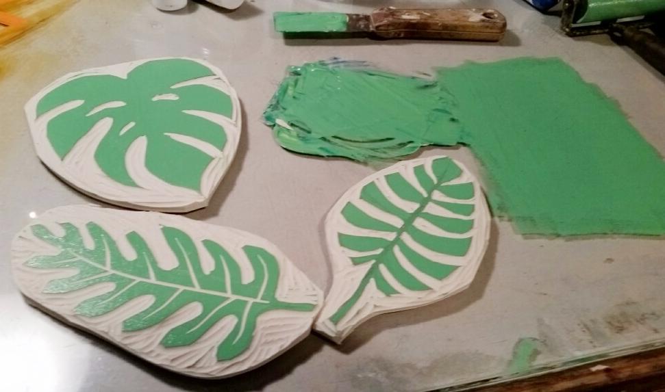 Tropical Leaves - wrapping paper!! - image 3 - student project