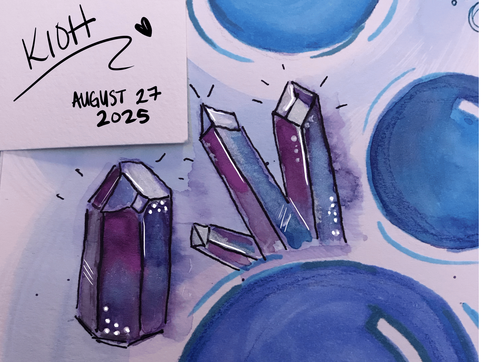 Watercolor Crystals - image 1 - student project