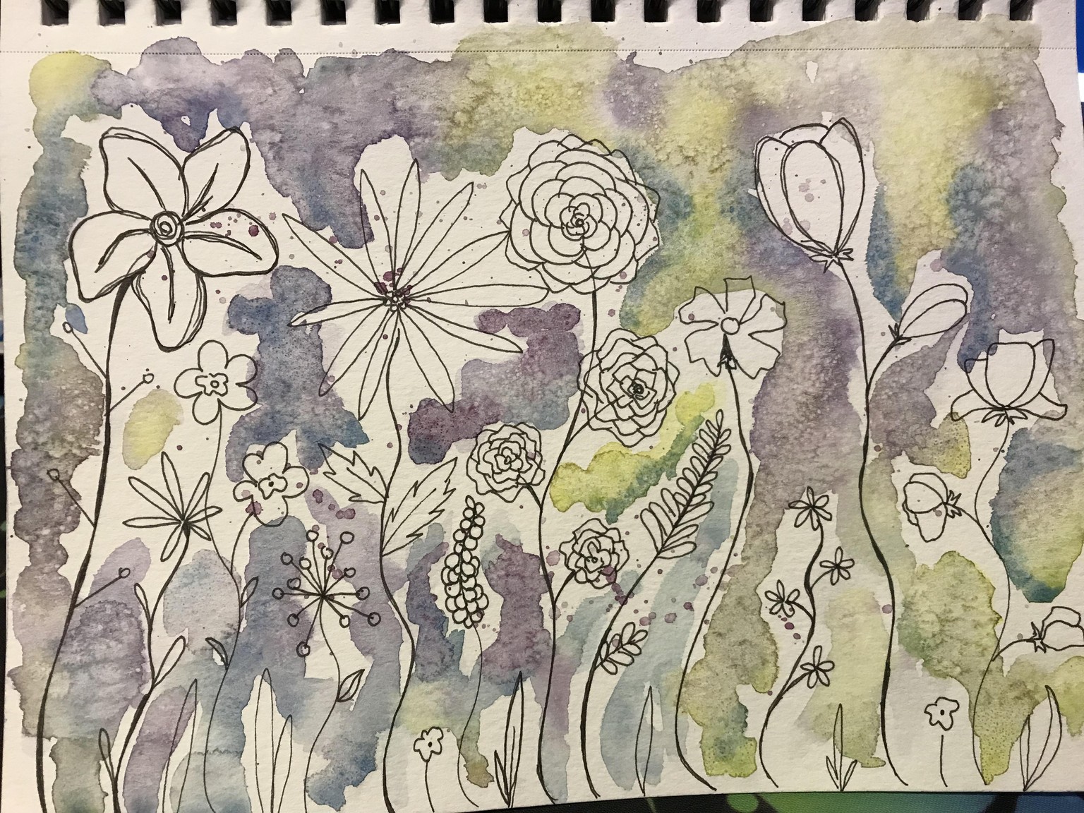 Watercolor florals - image 2 - student project
