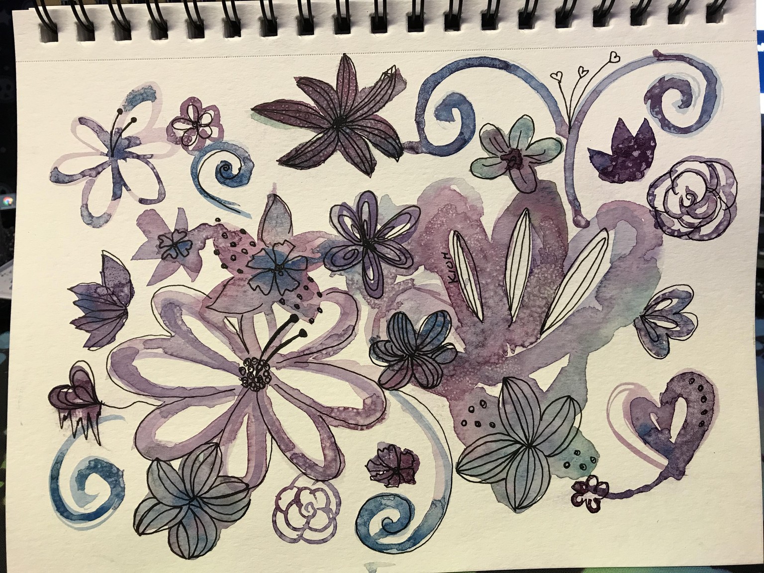 Watercolor florals - image 3 - student project