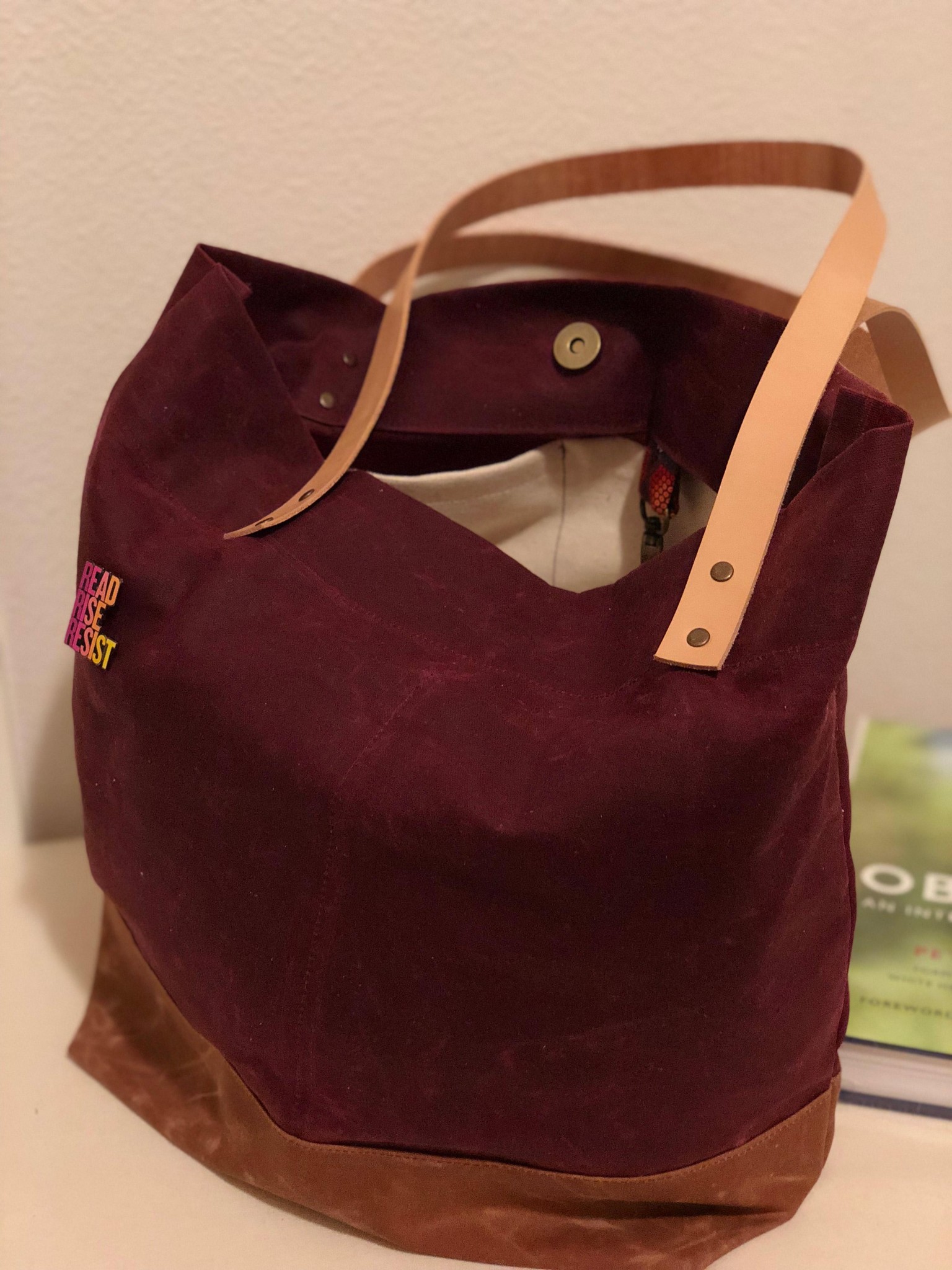 Custom Klum House Leather + Canvas Tote Bag - image 3 - student project
