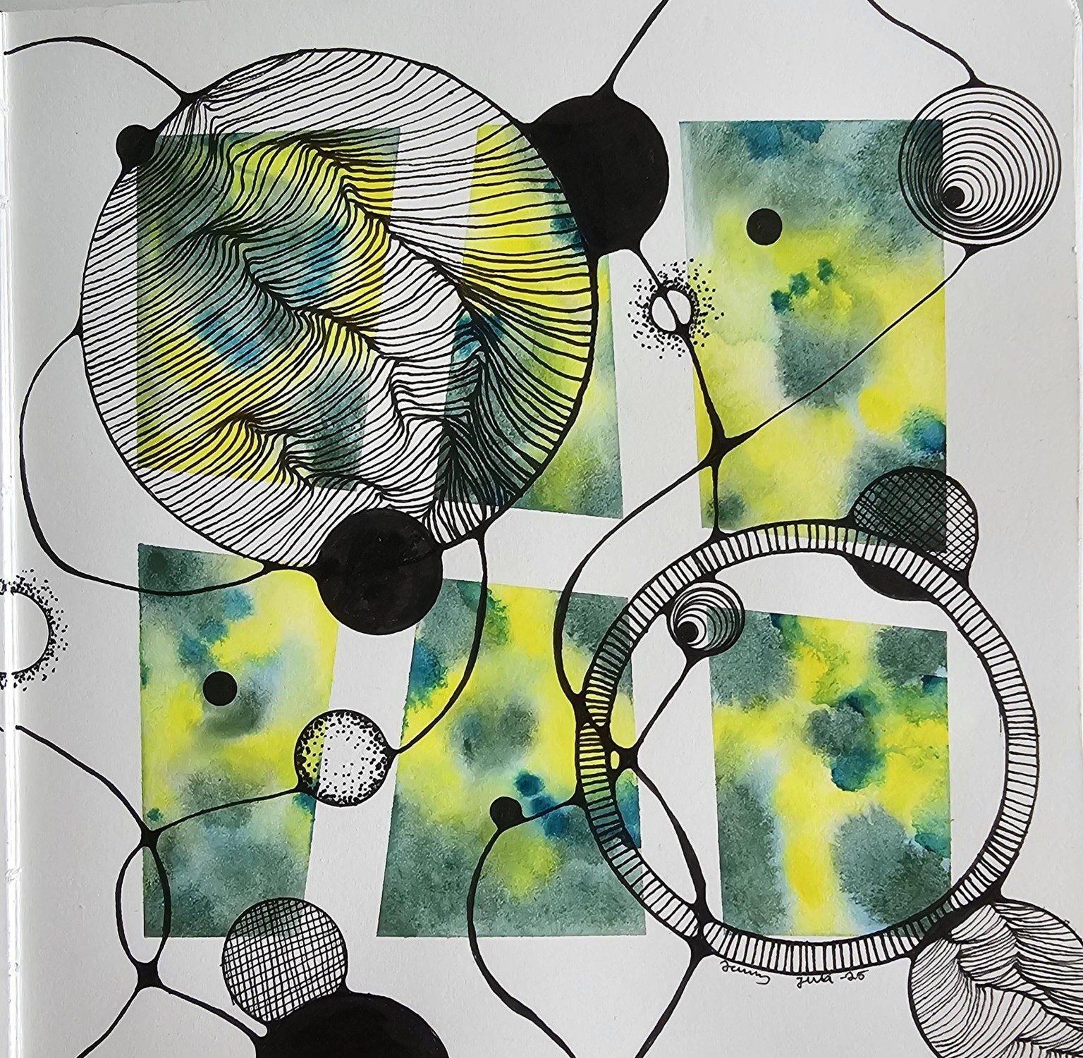 Abstract watercolor p5 - image 1 - student project