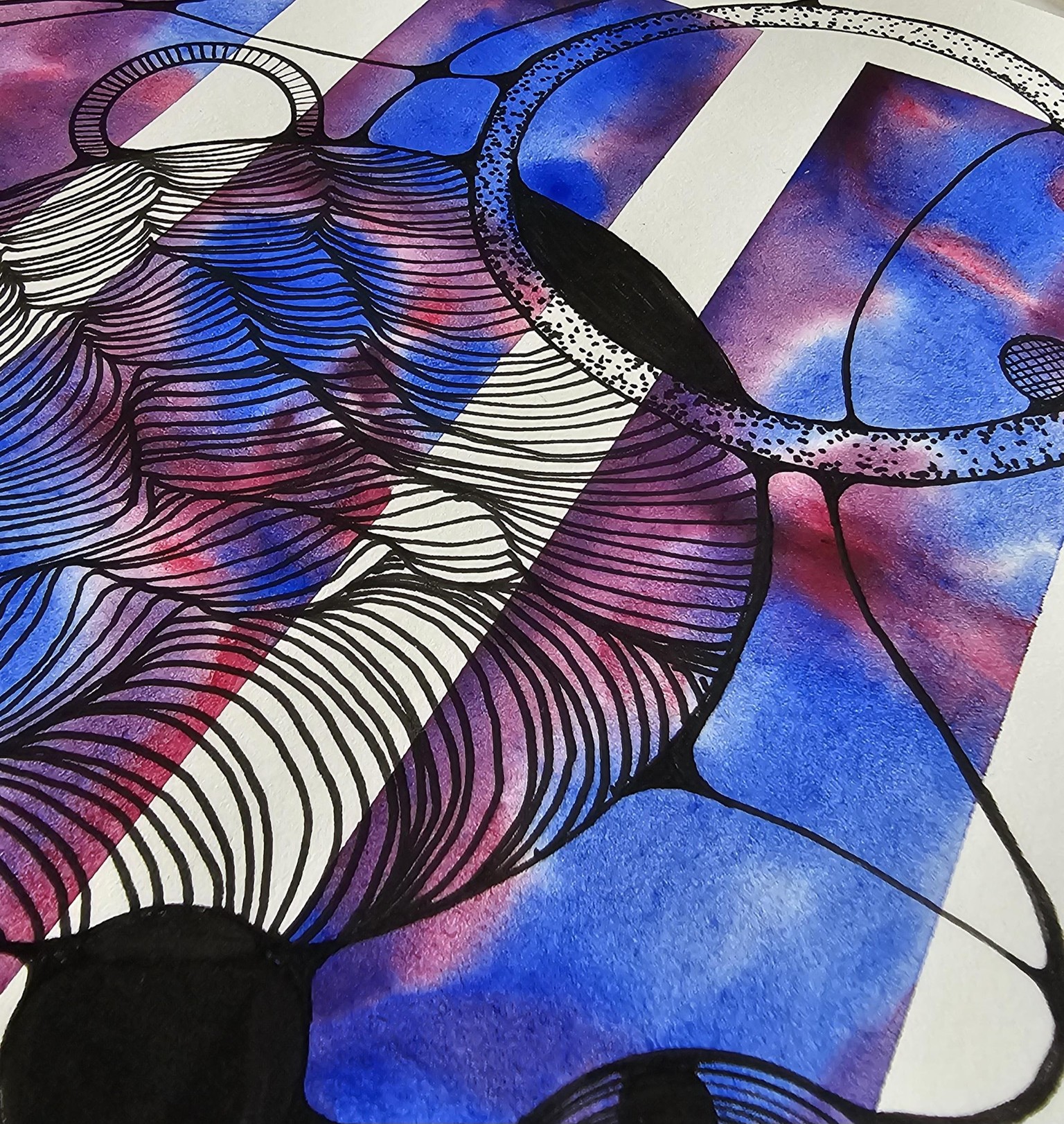 Abstract watercolor p5 - image 4 - student project