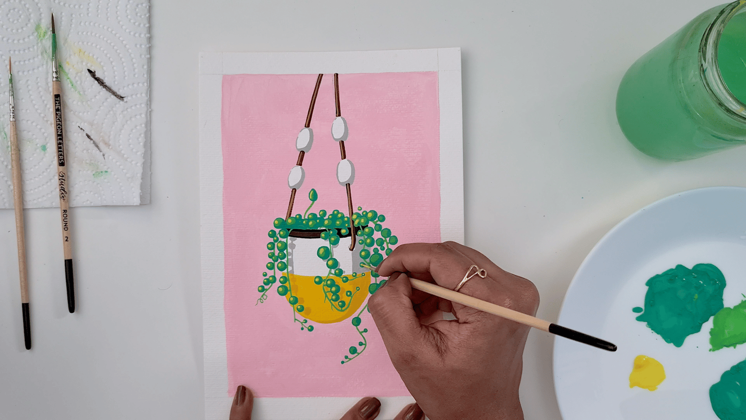 String of Pearls Illustration : Acrylic Gouache on Paper - image 7 - student project