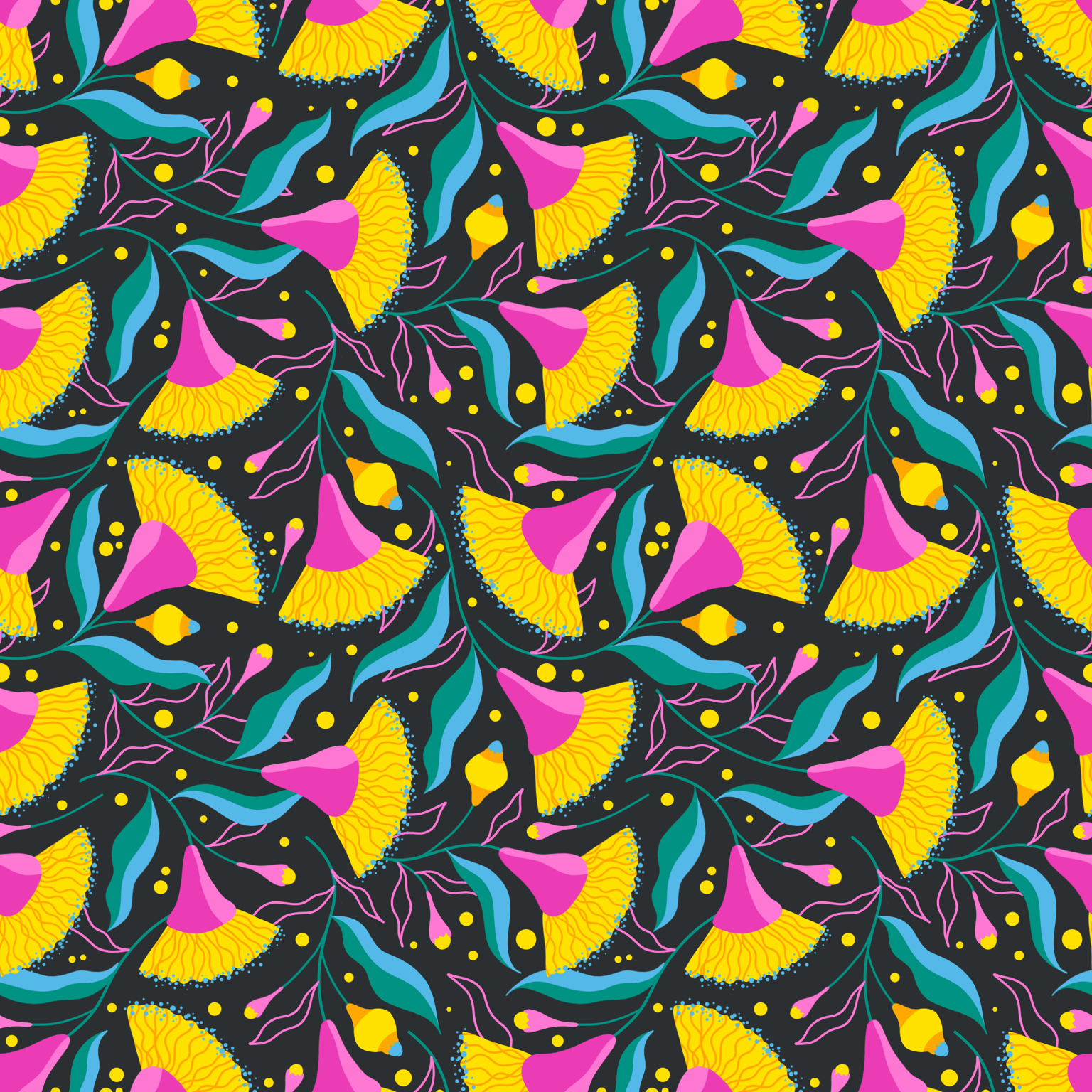 Gumnut Flower: Seamless Repeat Pattern On Procreate - image 3 - student project