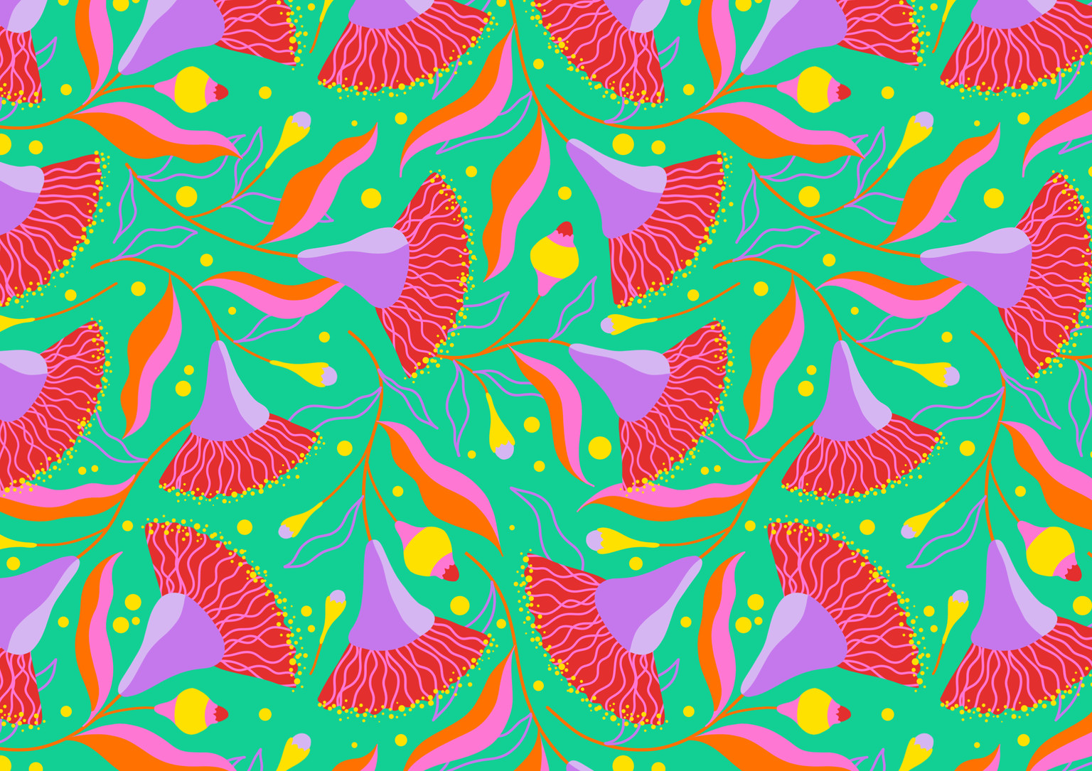 Gumnut Flower: Seamless Repeat Pattern On Procreate - image 5 - student project