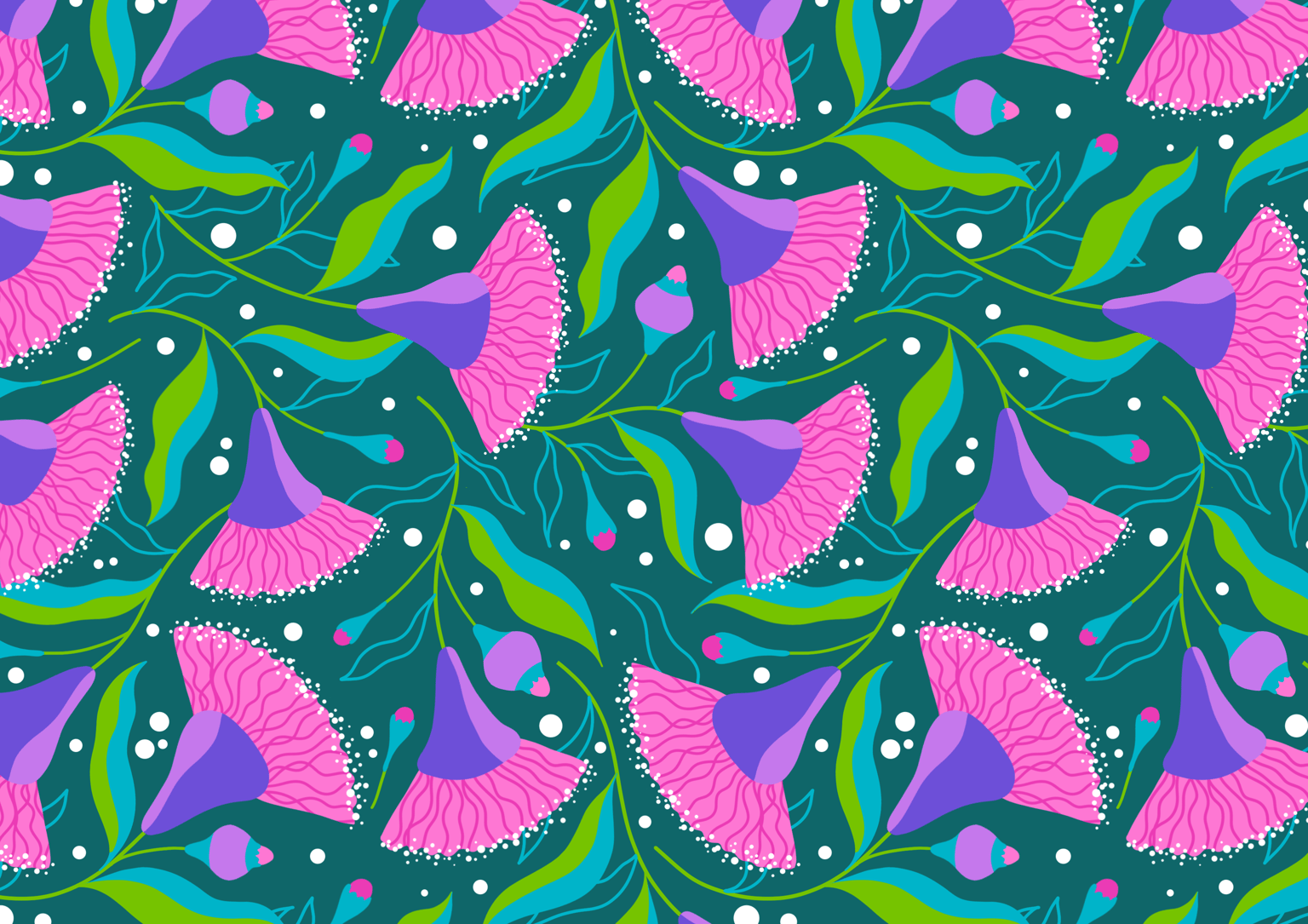 Gumnut Flower: Seamless Repeat Pattern On Procreate - image 7 - student project
