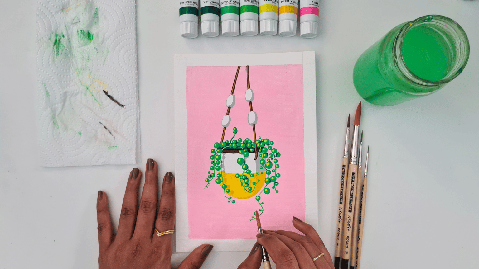 String of Pearls Illustration : Acrylic Gouache on Paper - image 9 - student project