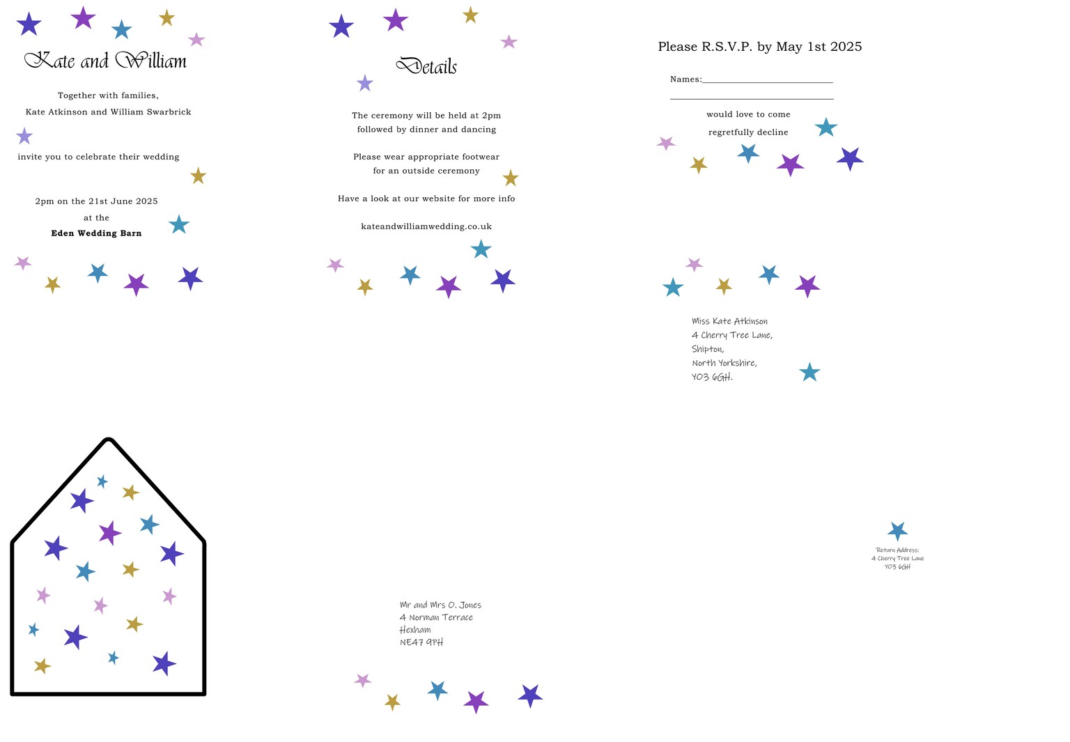 Coloured star suite - image 1 - student project