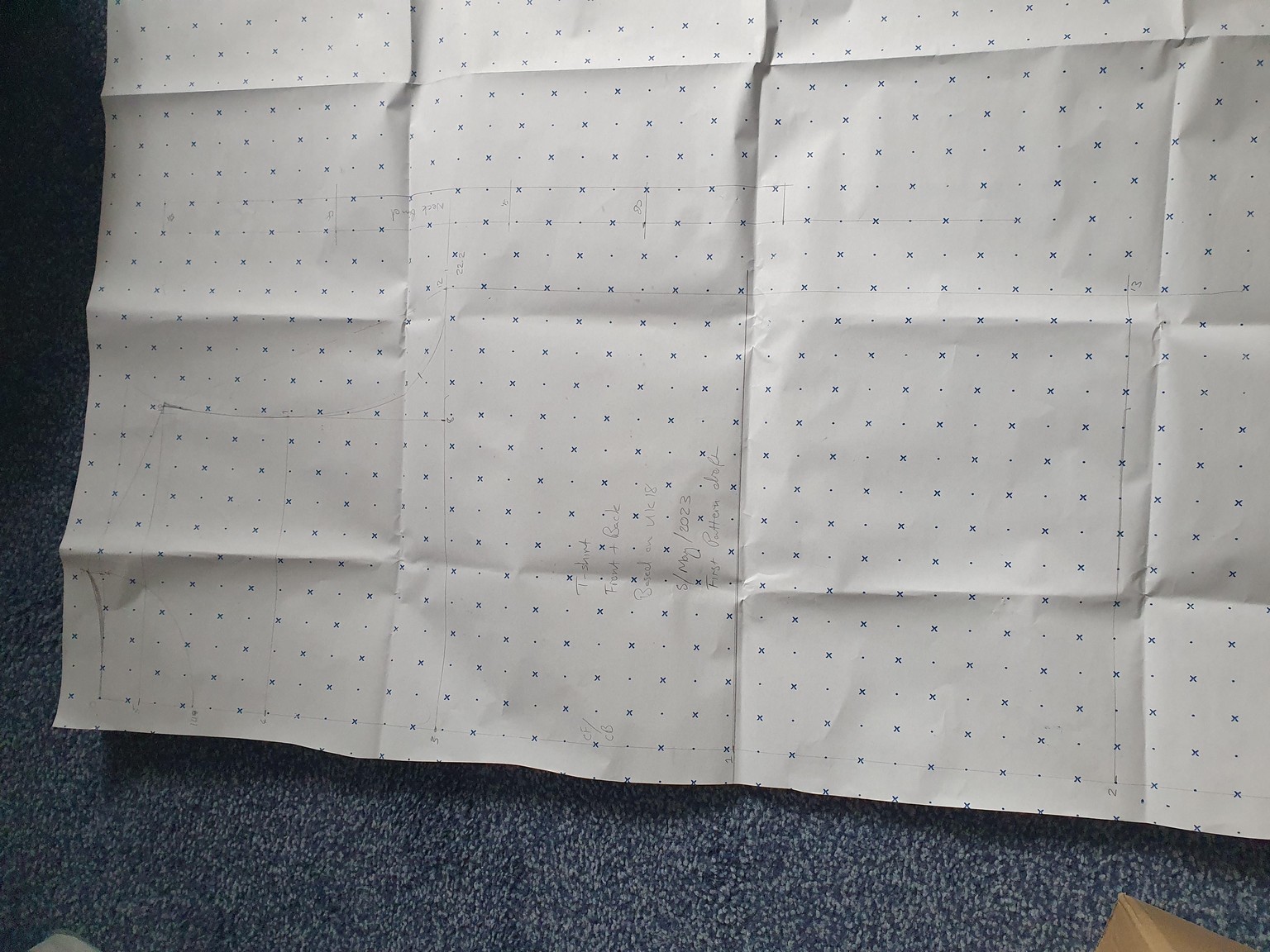 First pattern draft and mockup - image 1 - student project
