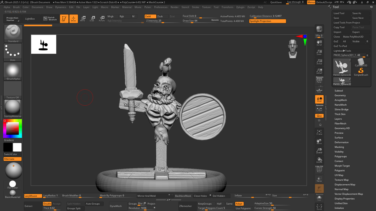 Zbrush 3D printable mesh - image 1 - student project