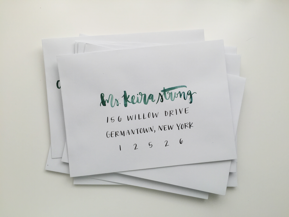 Watercolor and Ink Envelopes - image 2 - student project
