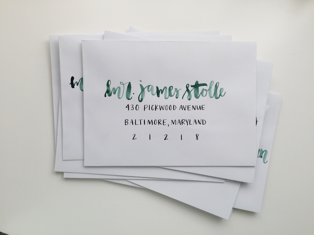 Watercolor and Ink Envelopes - image 3 - student project