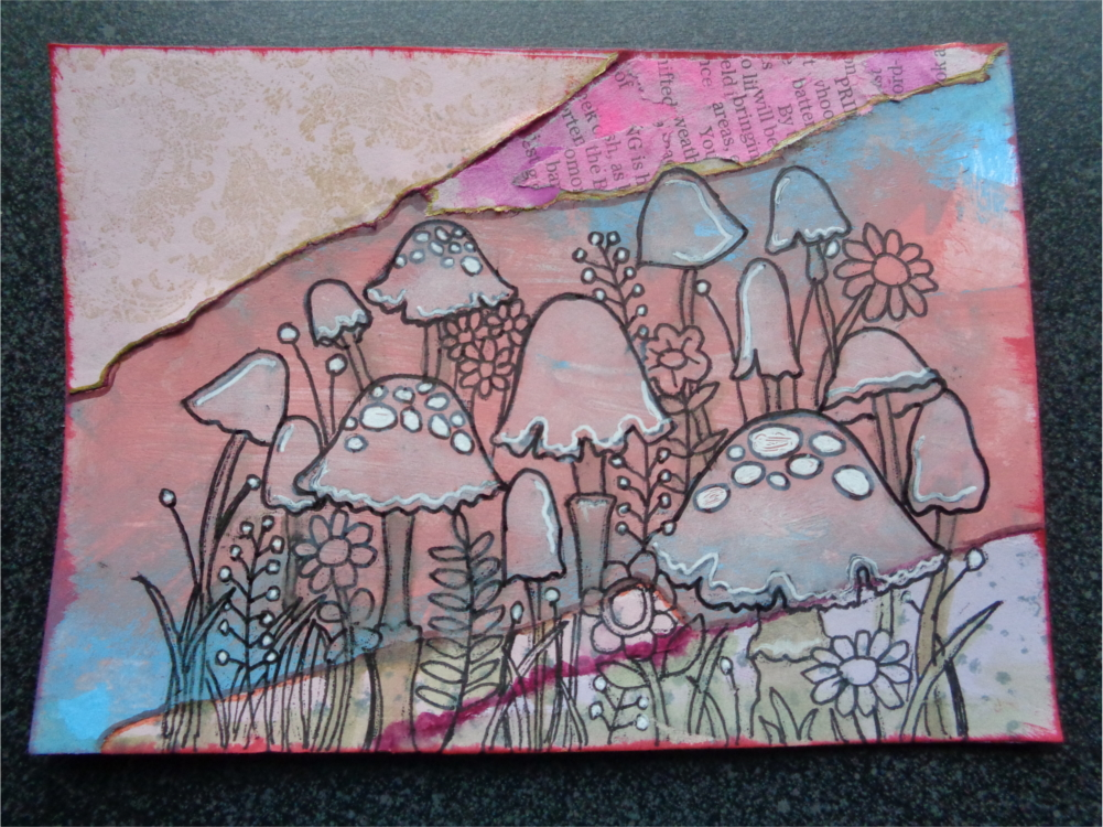 My mixed Media Postcards - image 2 - student project