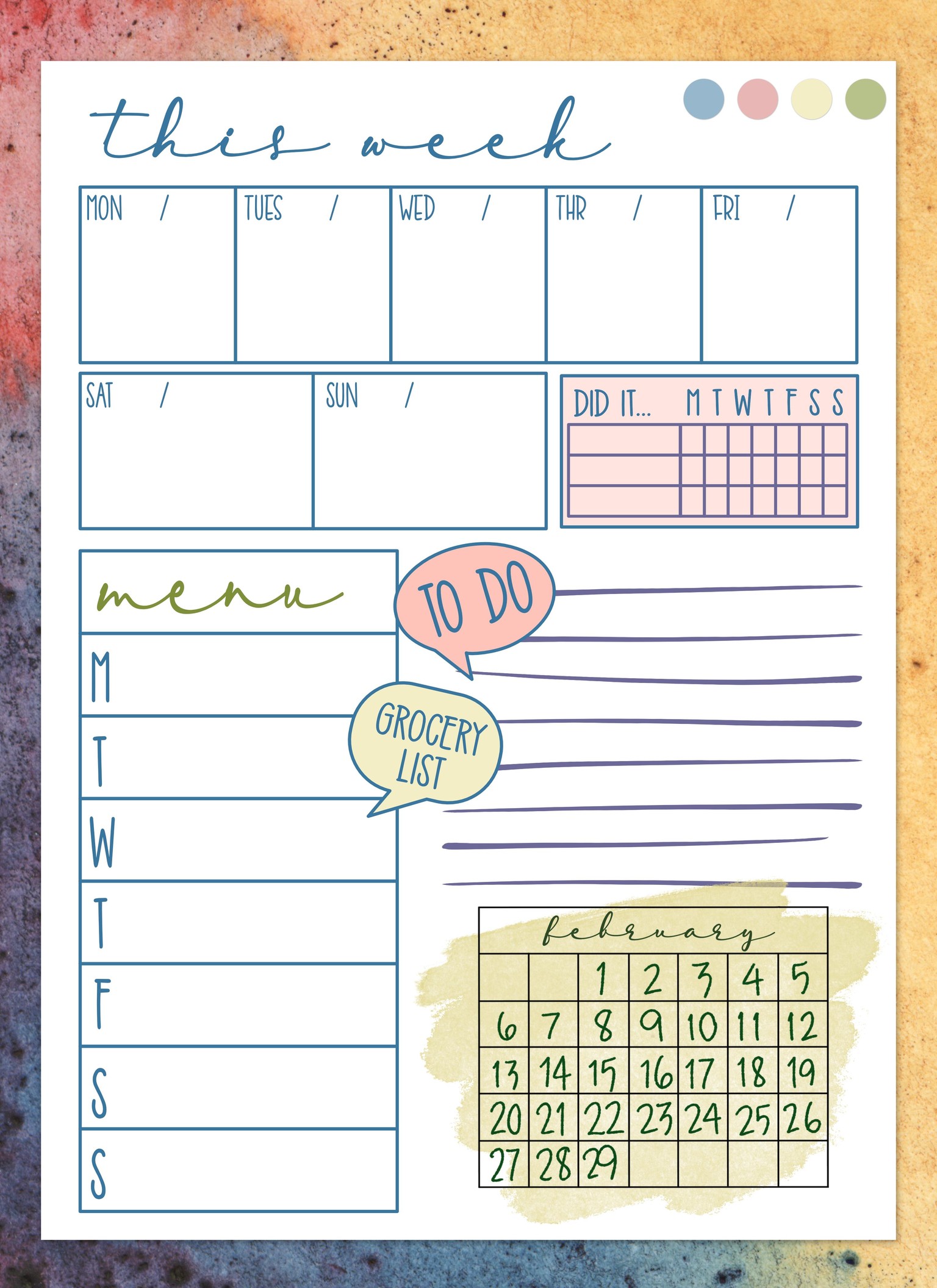 My first planner - image 2 - student project