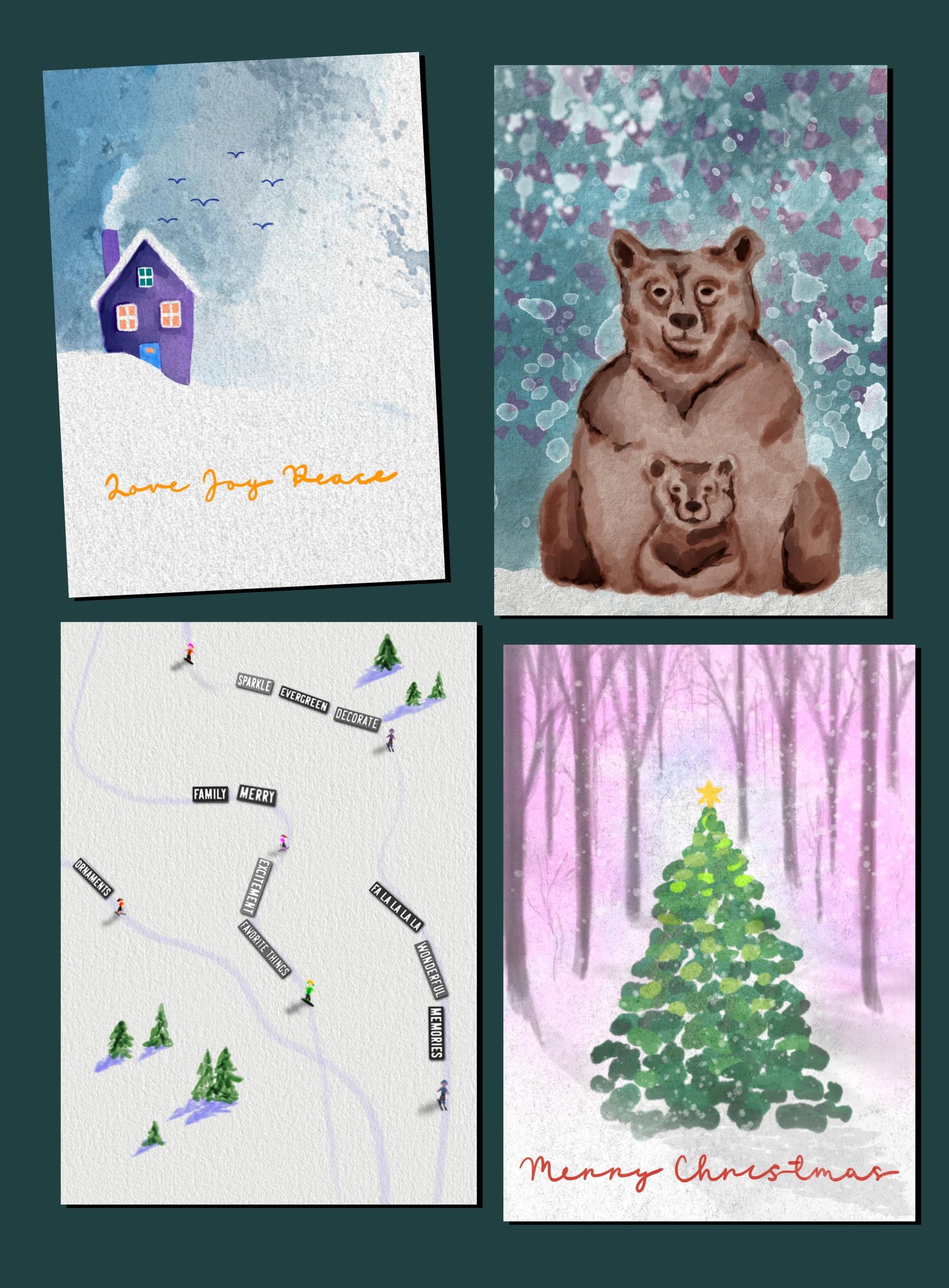 Cozy Christmas Cards - image 1 - student project