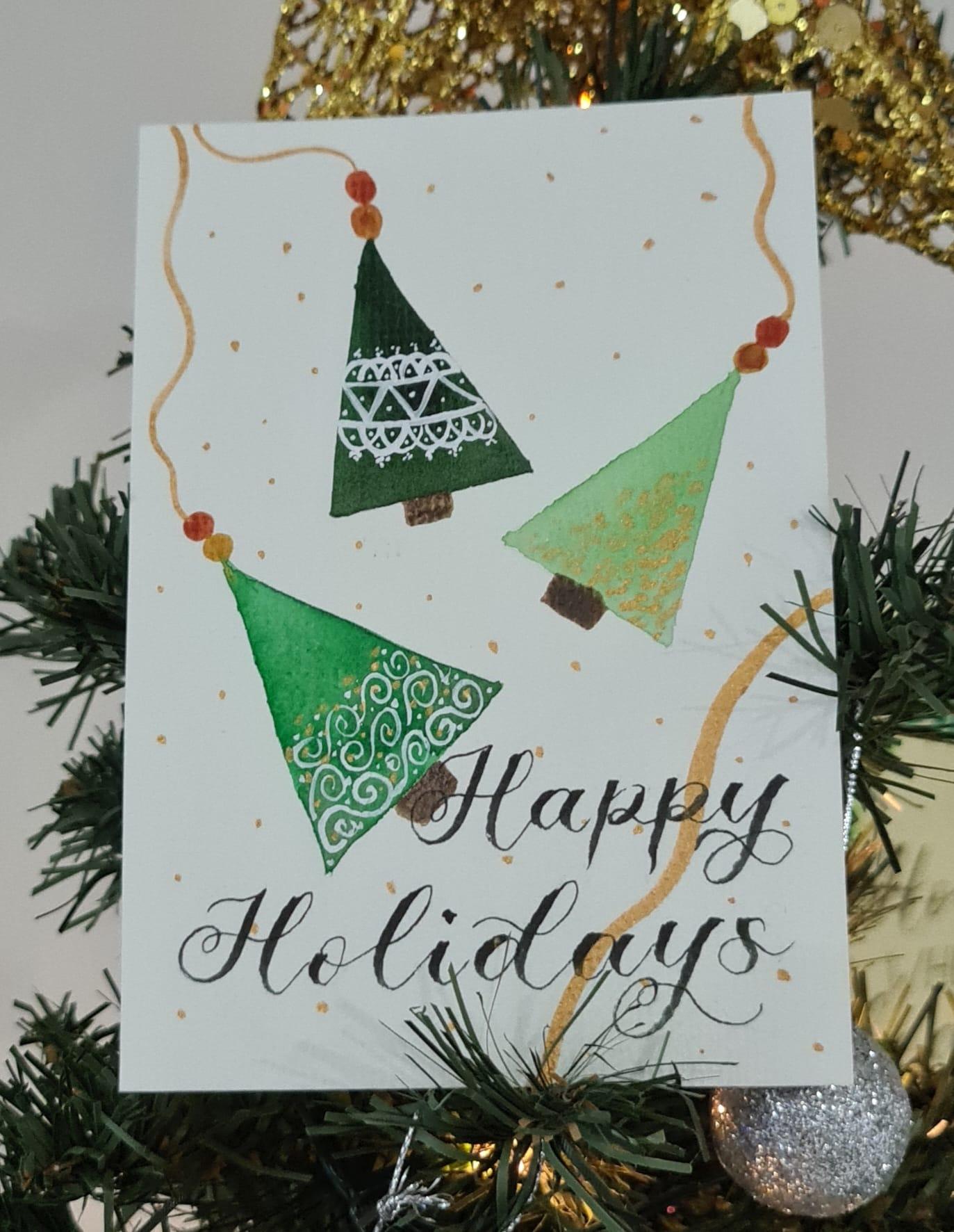 Watercolor Christmas Cards - image 1 - student project