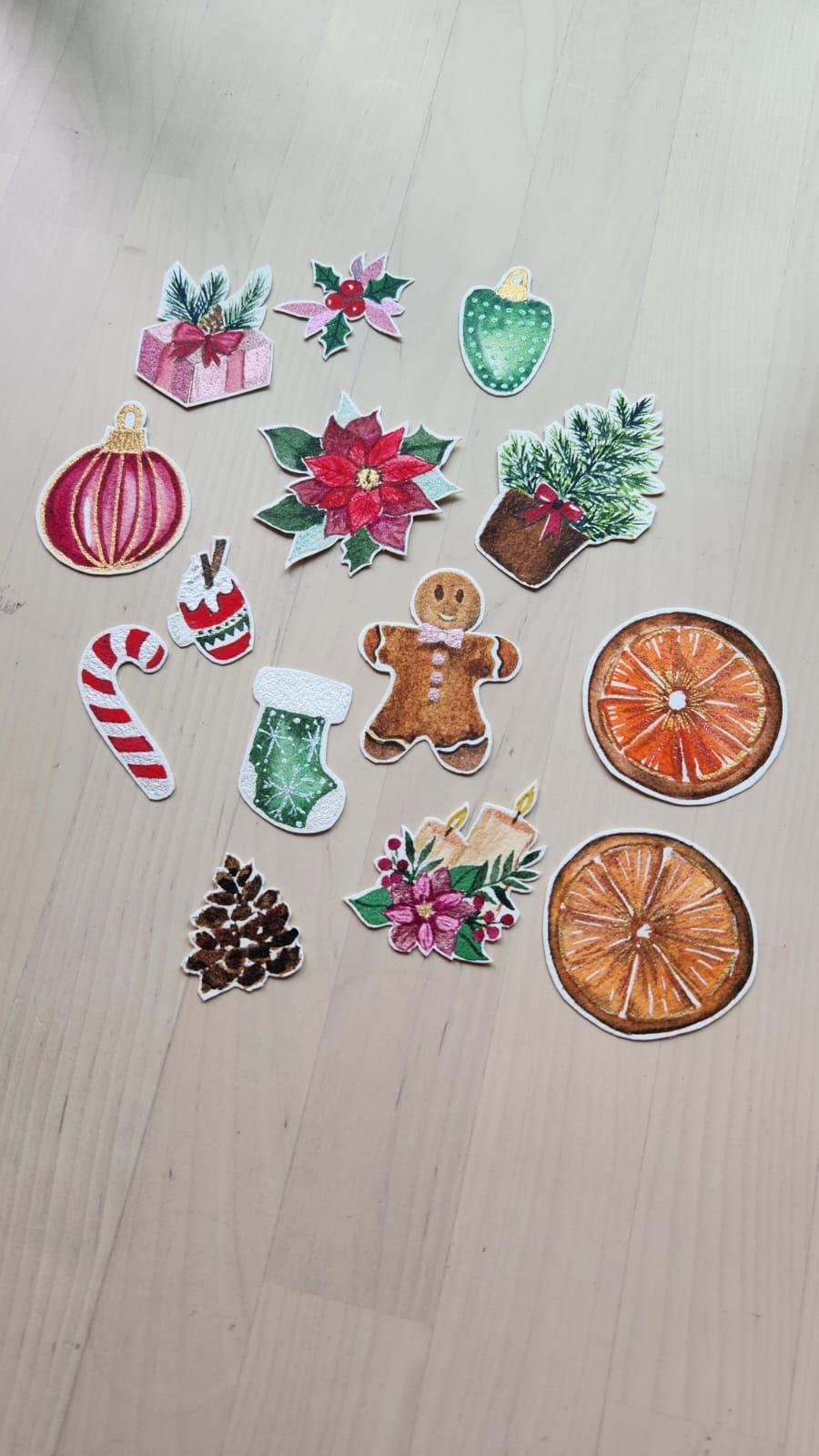 Glittery Watercolor Christmas Cards - image 1 - student project