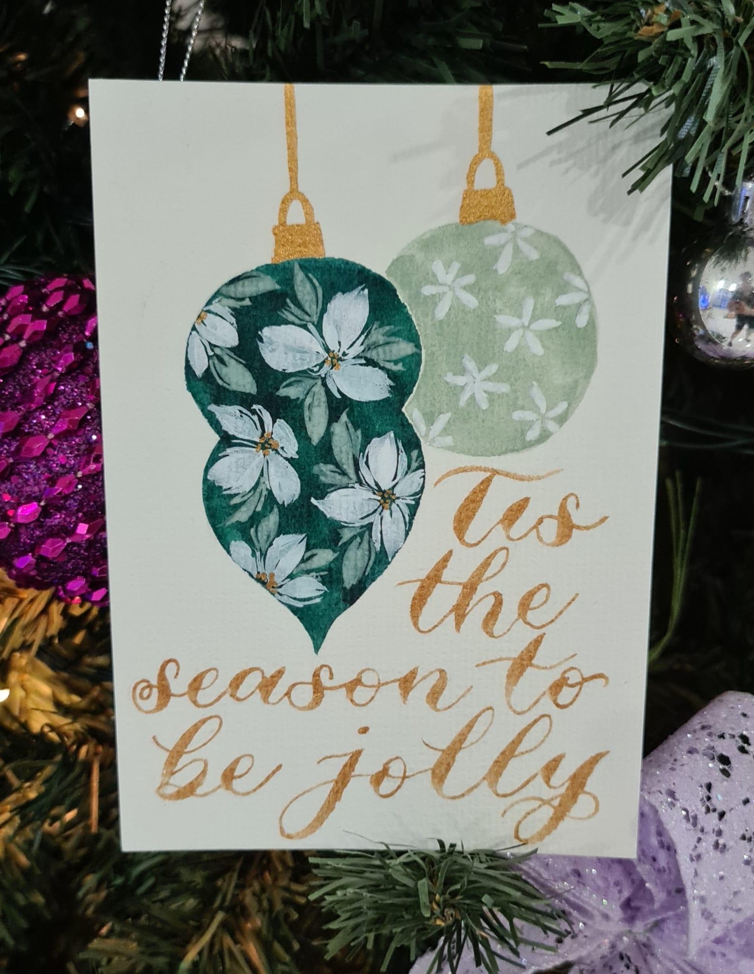 Watercolor Christmas Cards - image 4 - student project