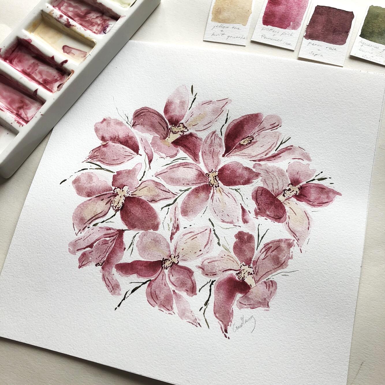 Loose Watercolor Orcids - image 1 - student project