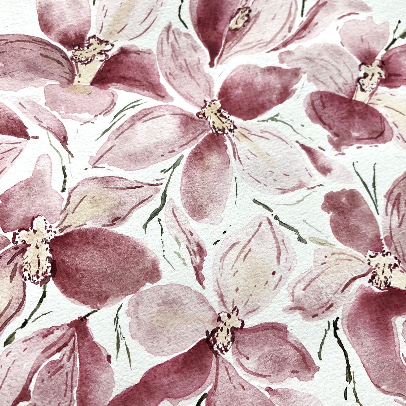 Loose Watercolor Orcids - image 2 - student project