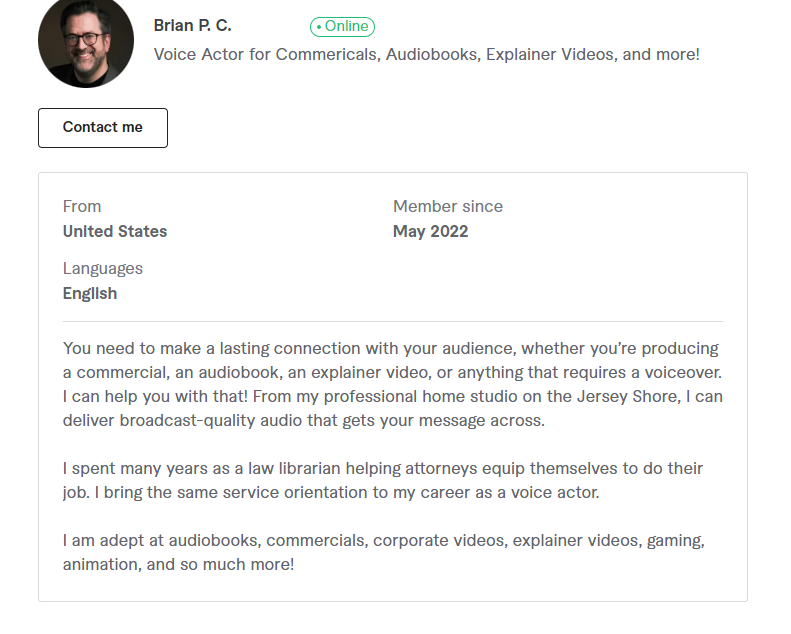 Fiverr VO gig - image 3 - student project
