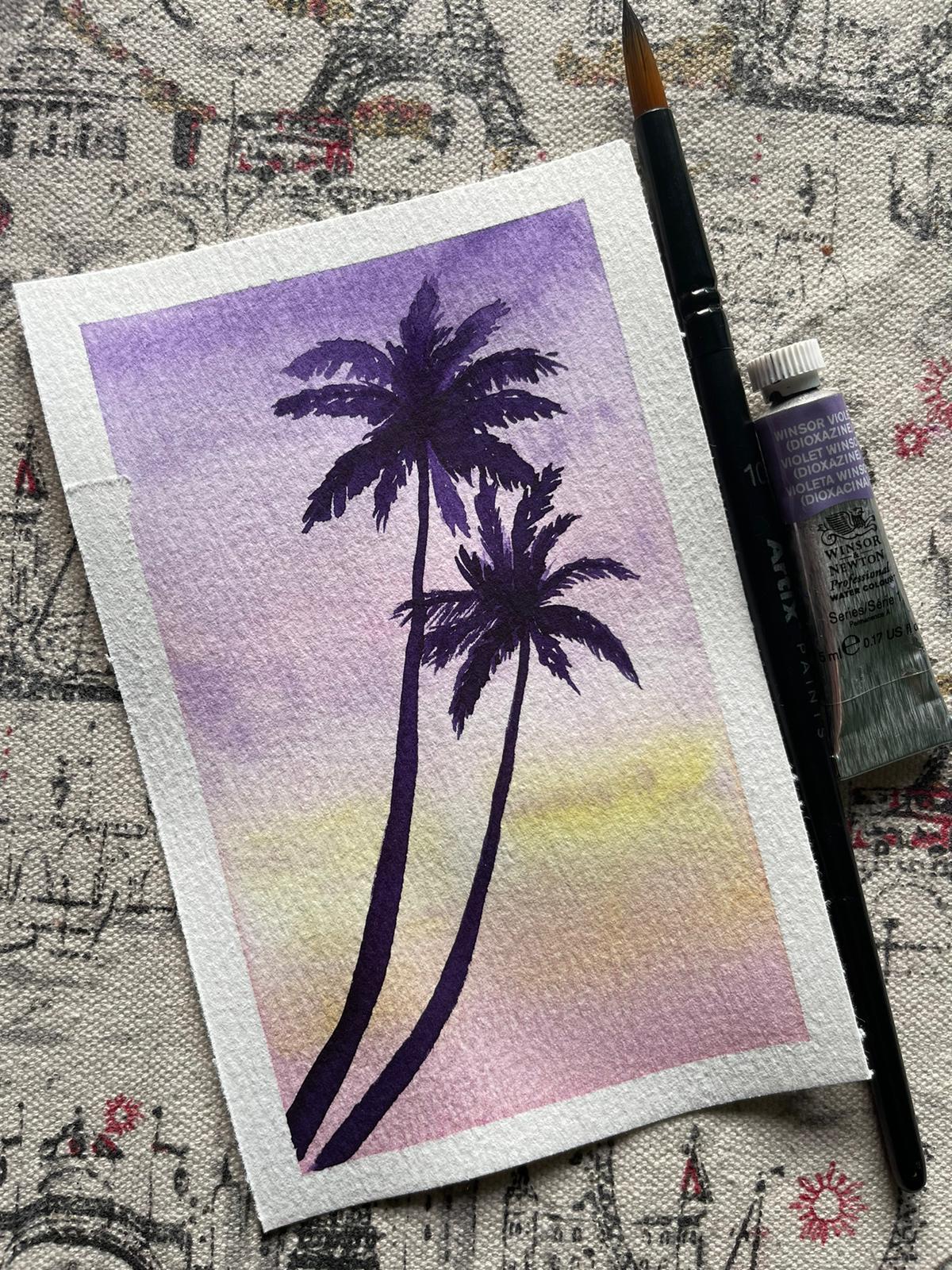 Sunset Palmtrees - image 1 - student project