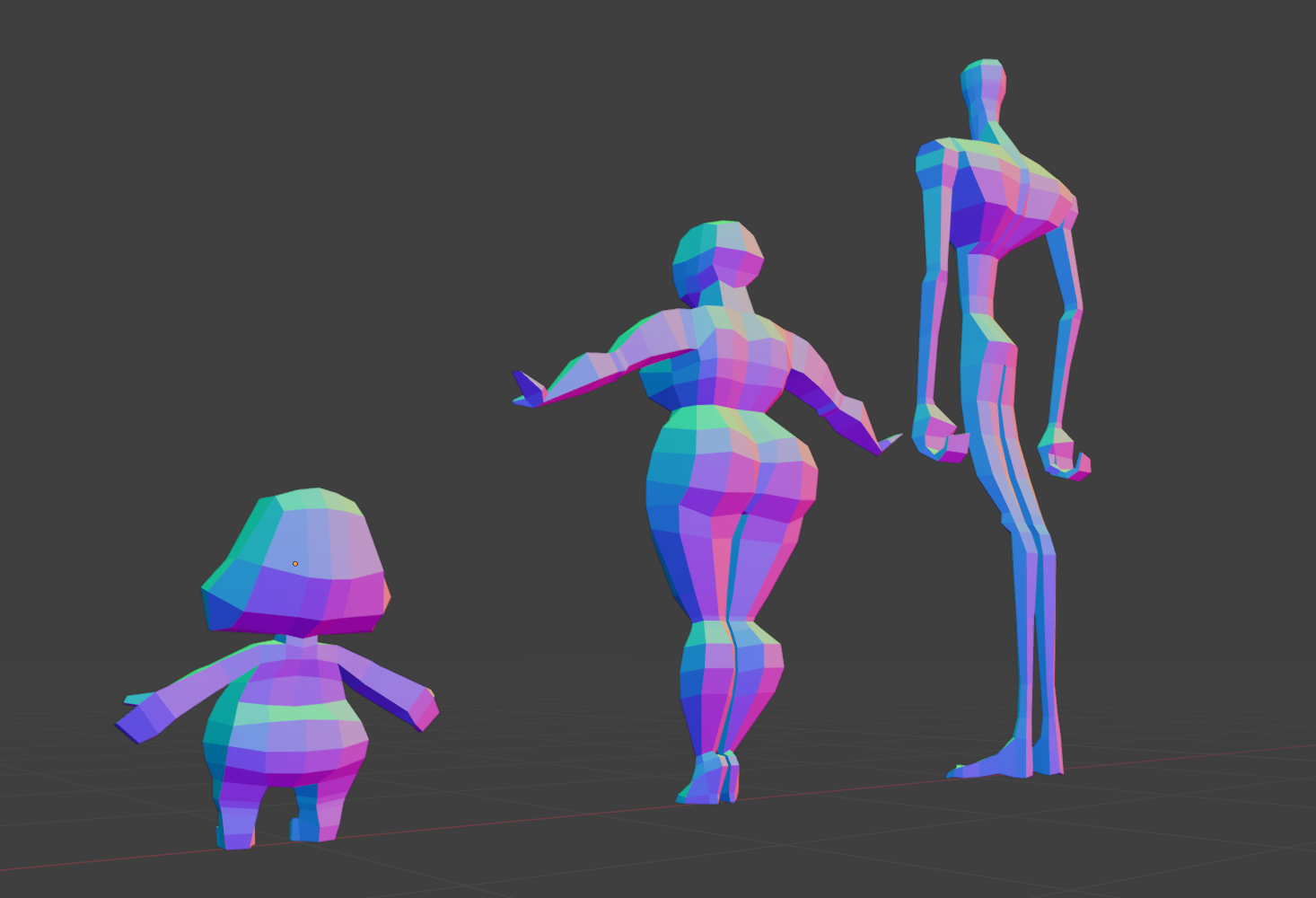 Low poly figures - image 1 - student project