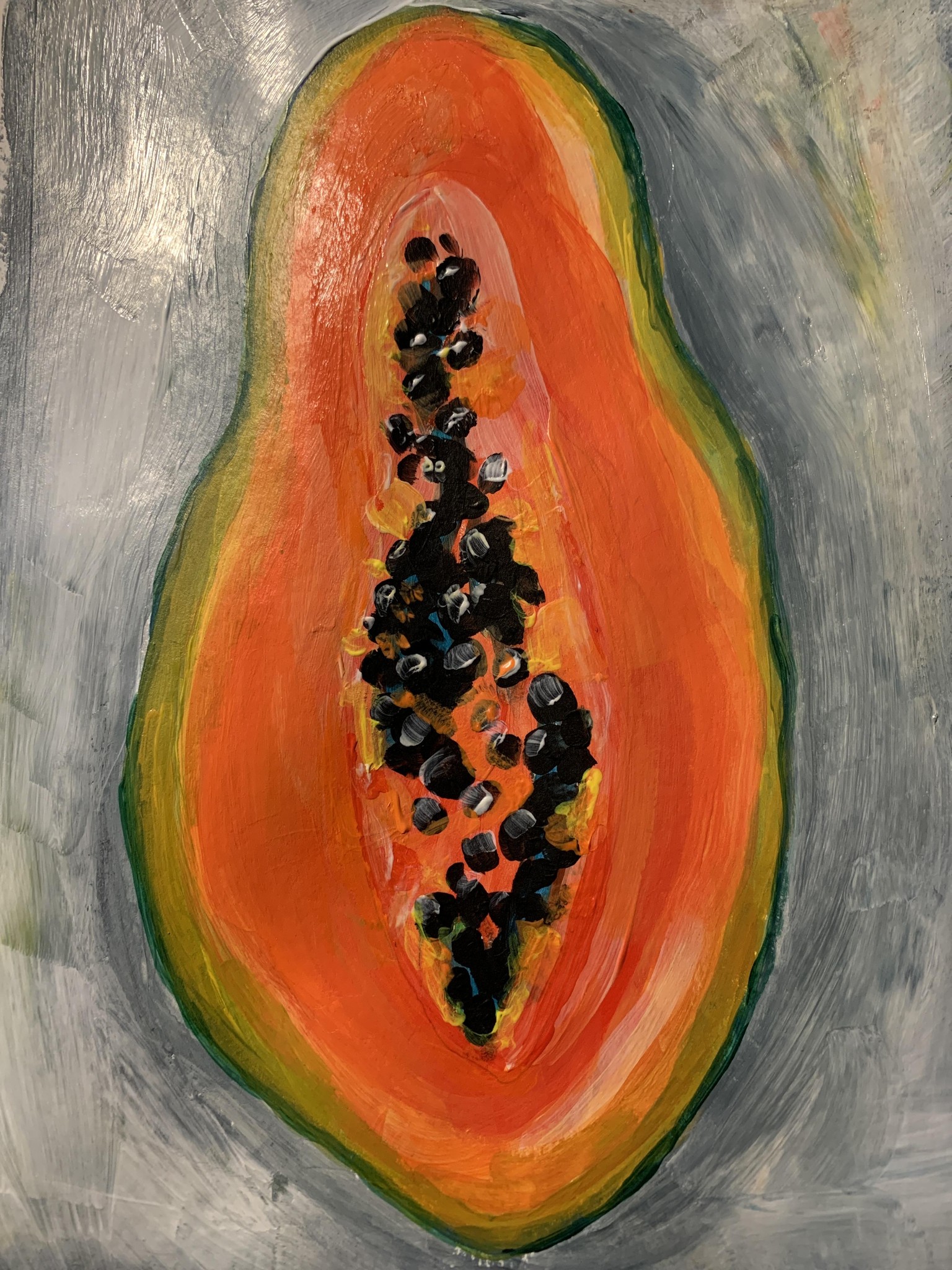 Sketchbook Painting No.3 /Avocado,Papaya - image 1 - student project