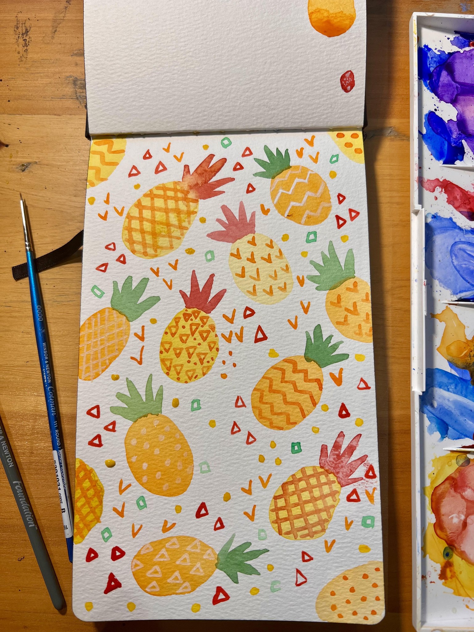 Pineapple illustration - image 1 - student project