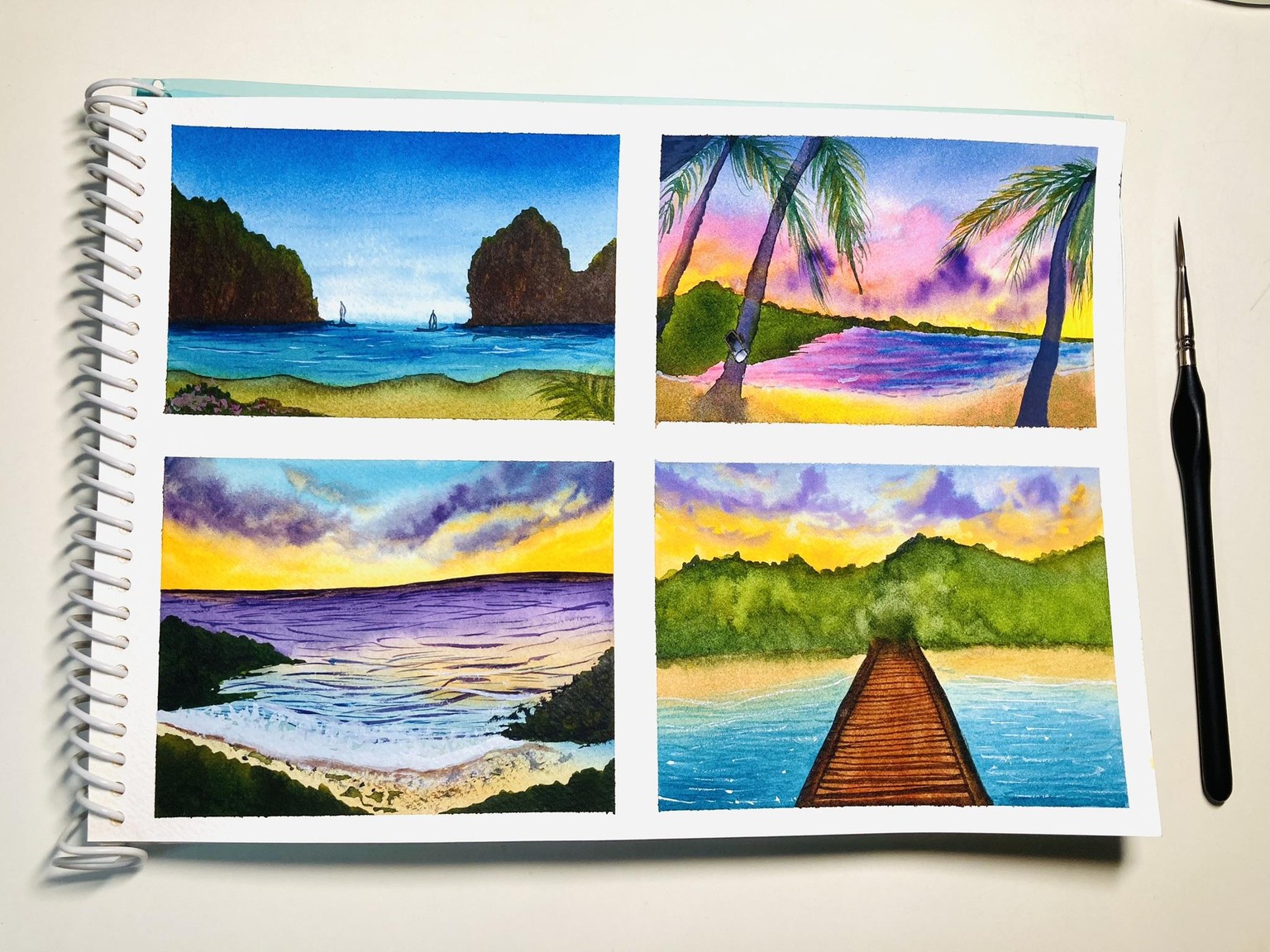Summer seaside paintings - image 3 - student project
