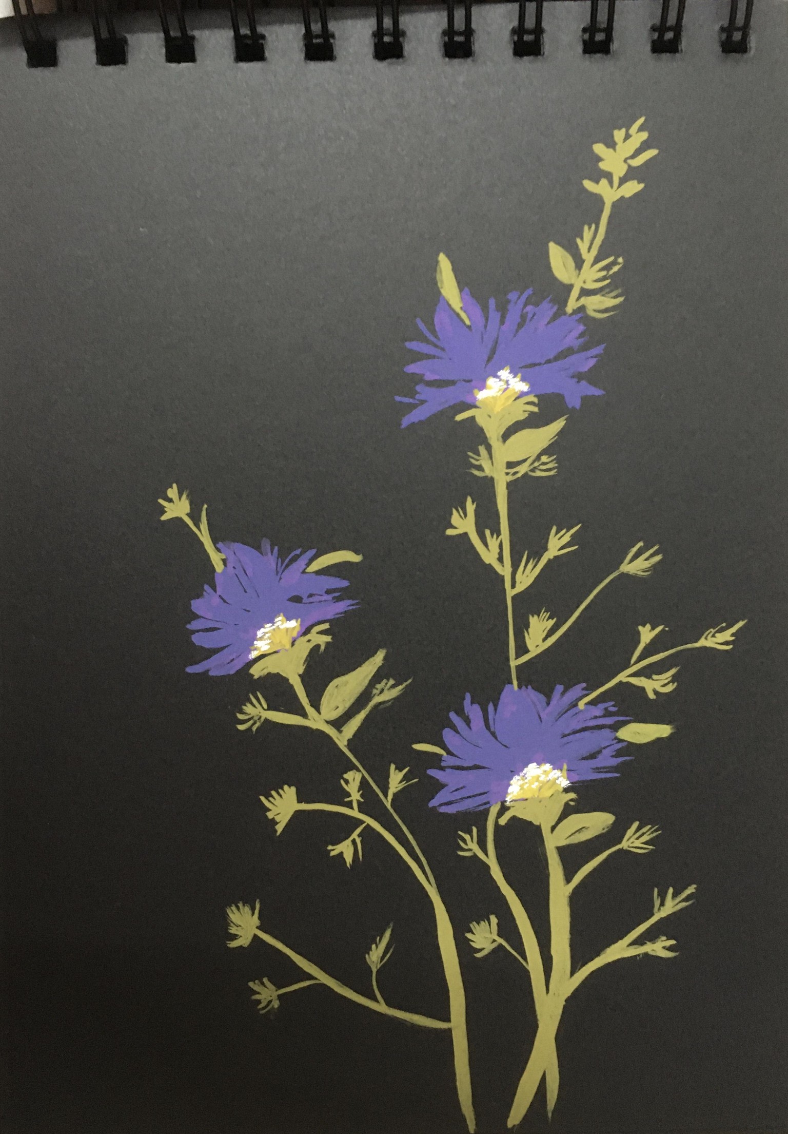 Gouache florals - image 2 - student project