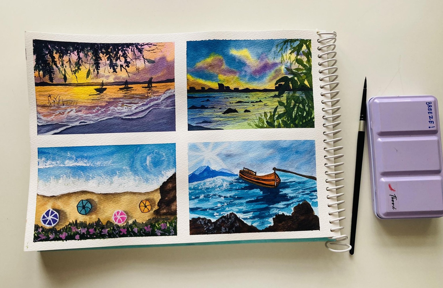 Summer seaside paintings - image 2 - student project