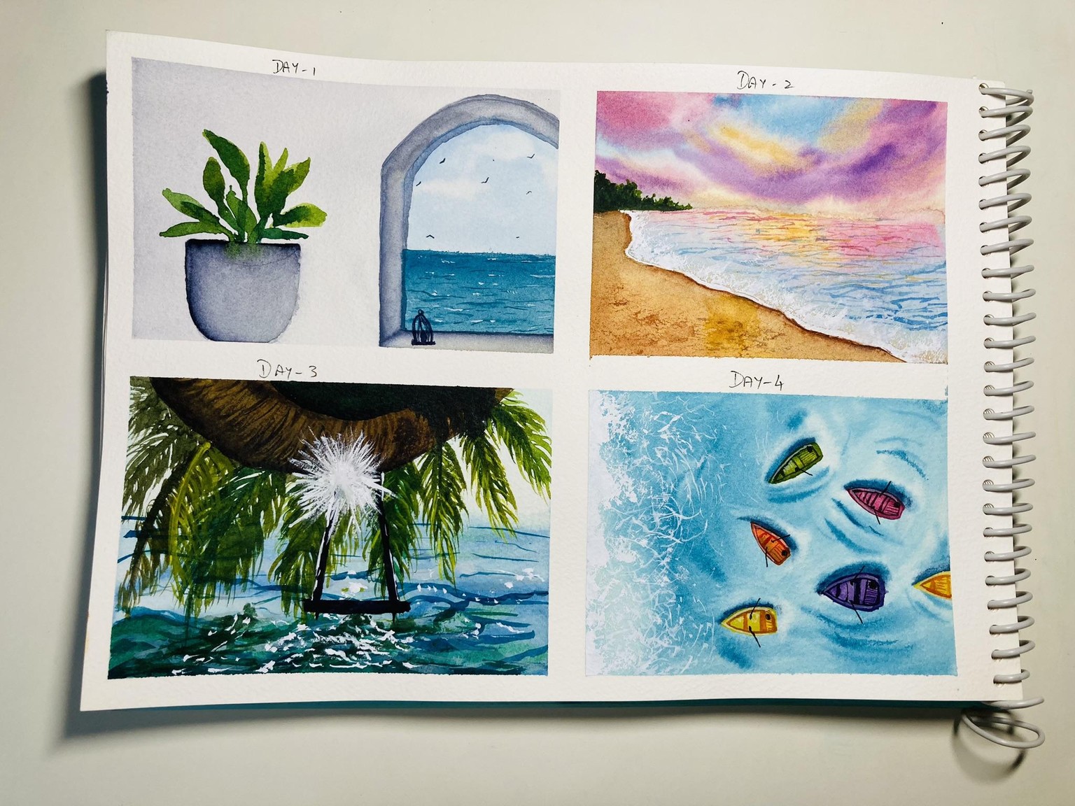 Summer seaside paintings - image 4 - student project