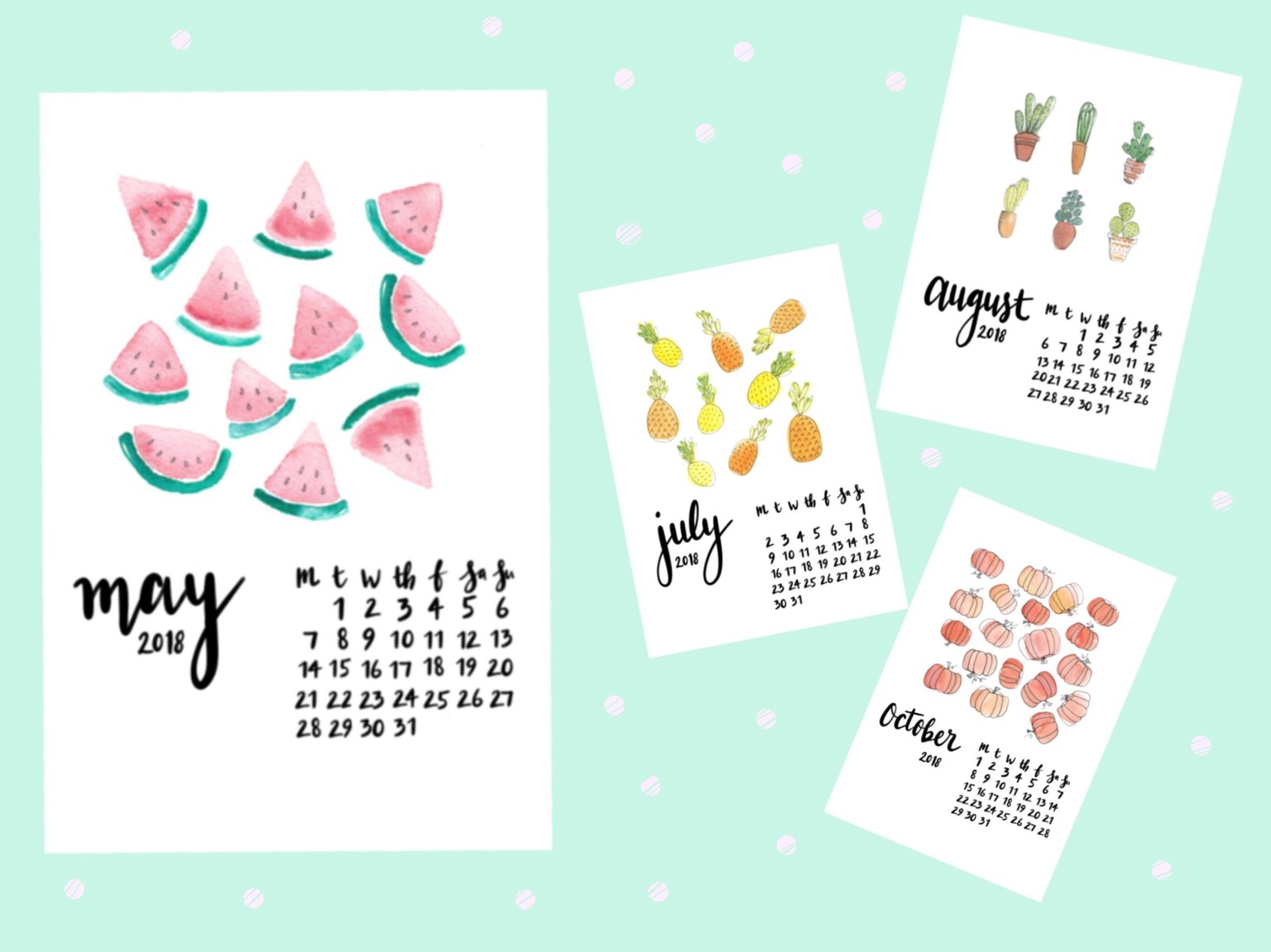 2018 Calendar  - image 1 - student project