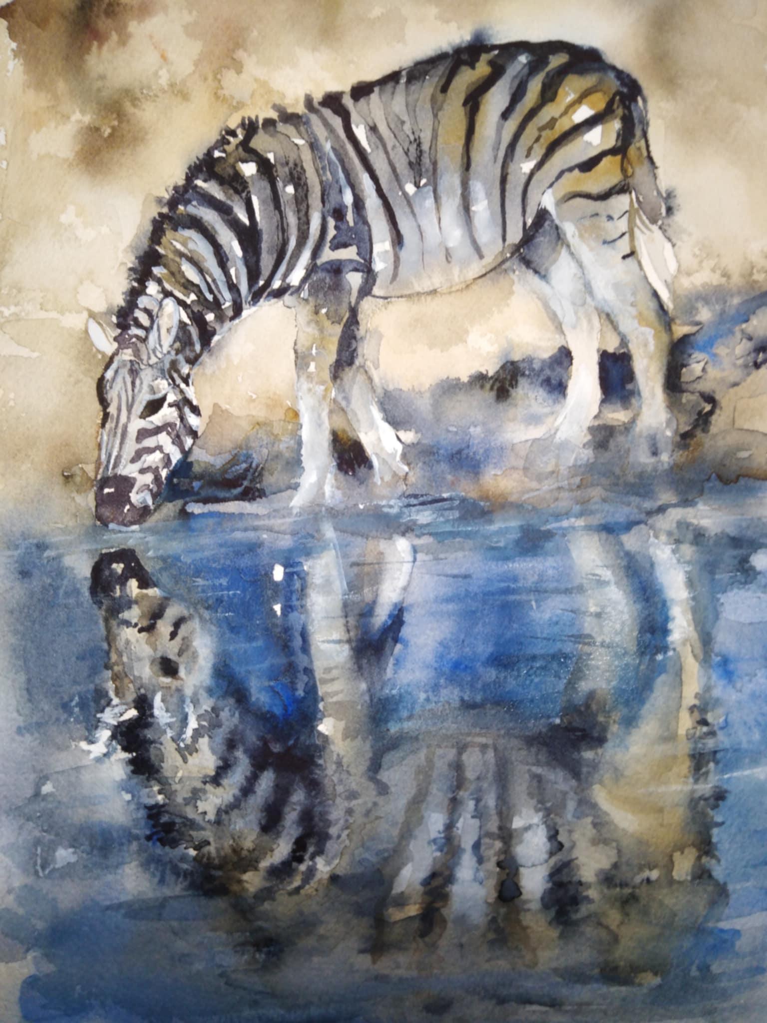 Akvarelová zebra – přímý přístup - image 1 - student project