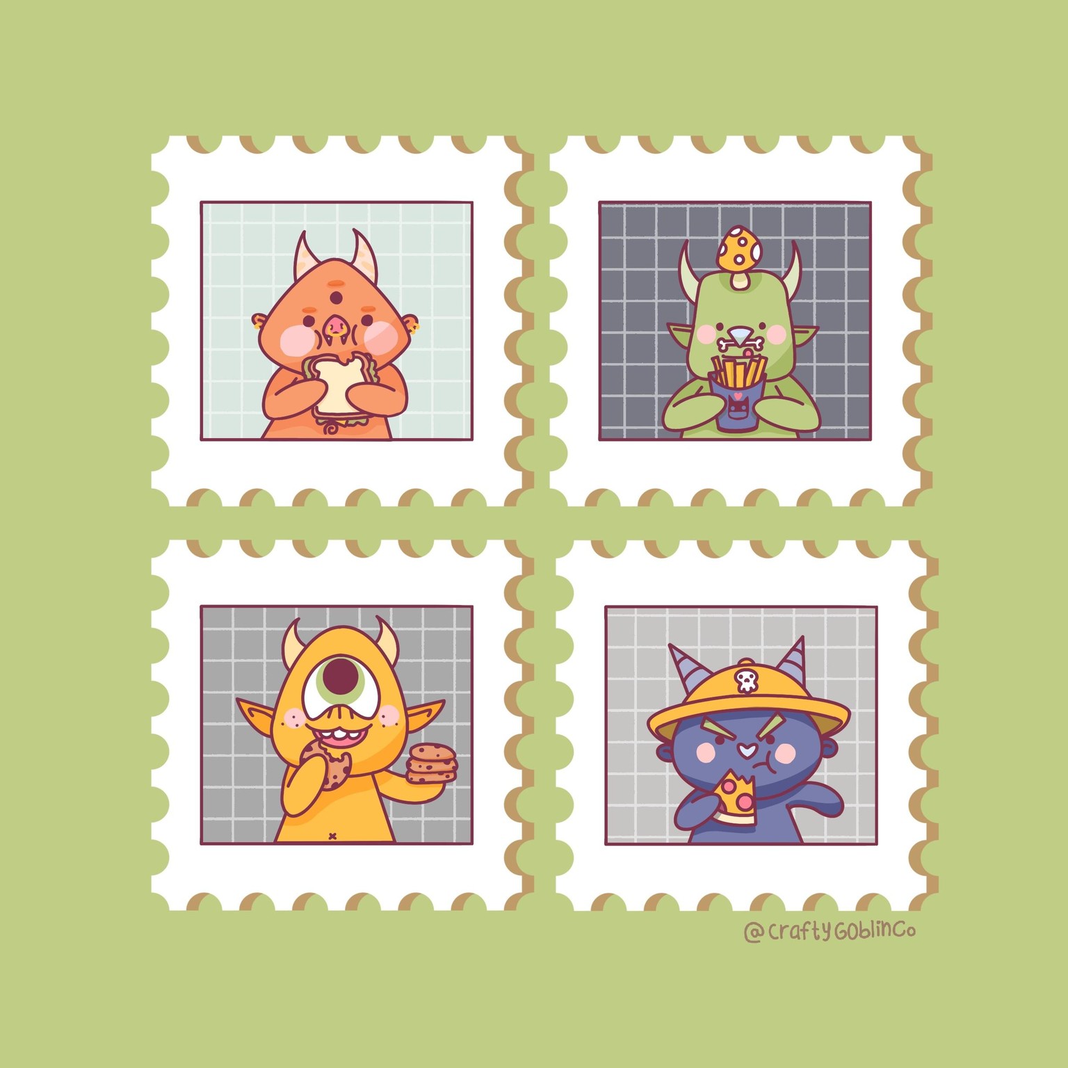 Cute & Colorful Animal Stamps - image 1 - student project