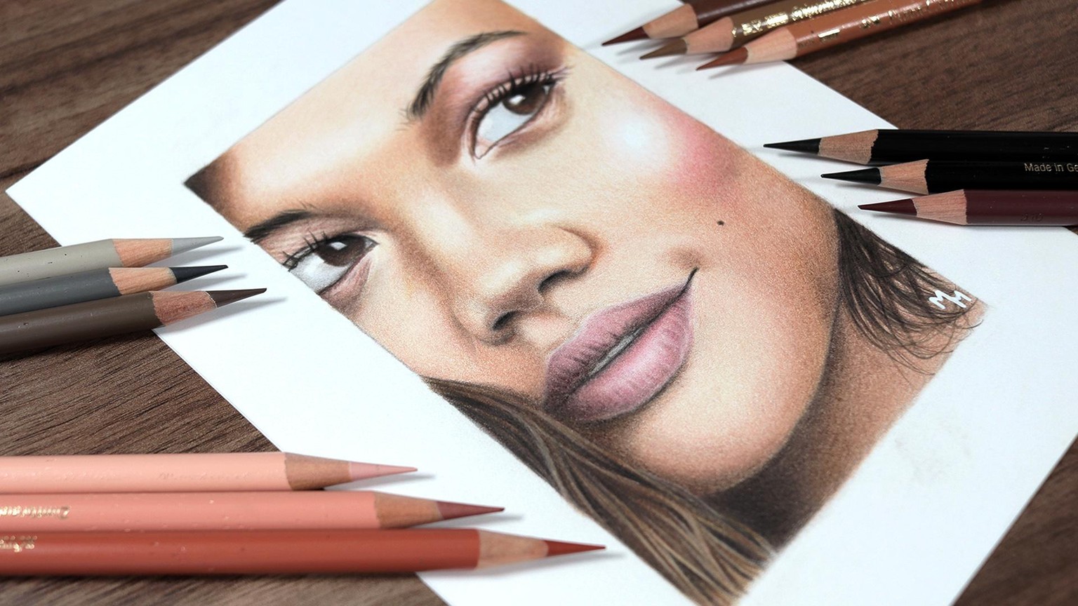 Skin Tones in Colored Pencil - image 1 - student project