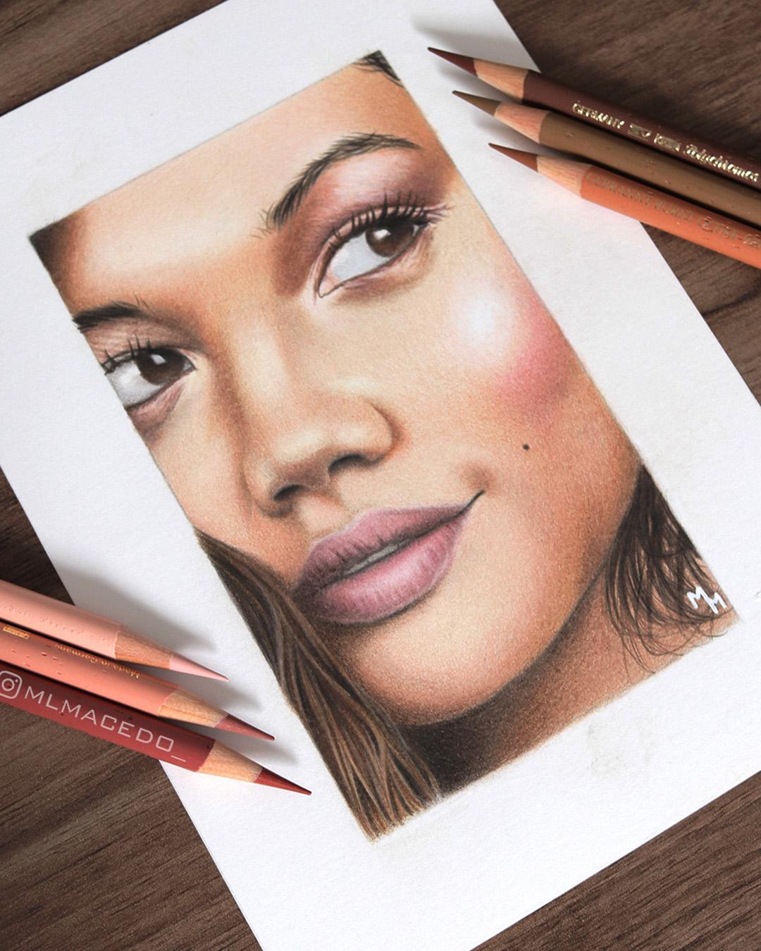 Skin Tones in Colored Pencil - image 2 - student project
