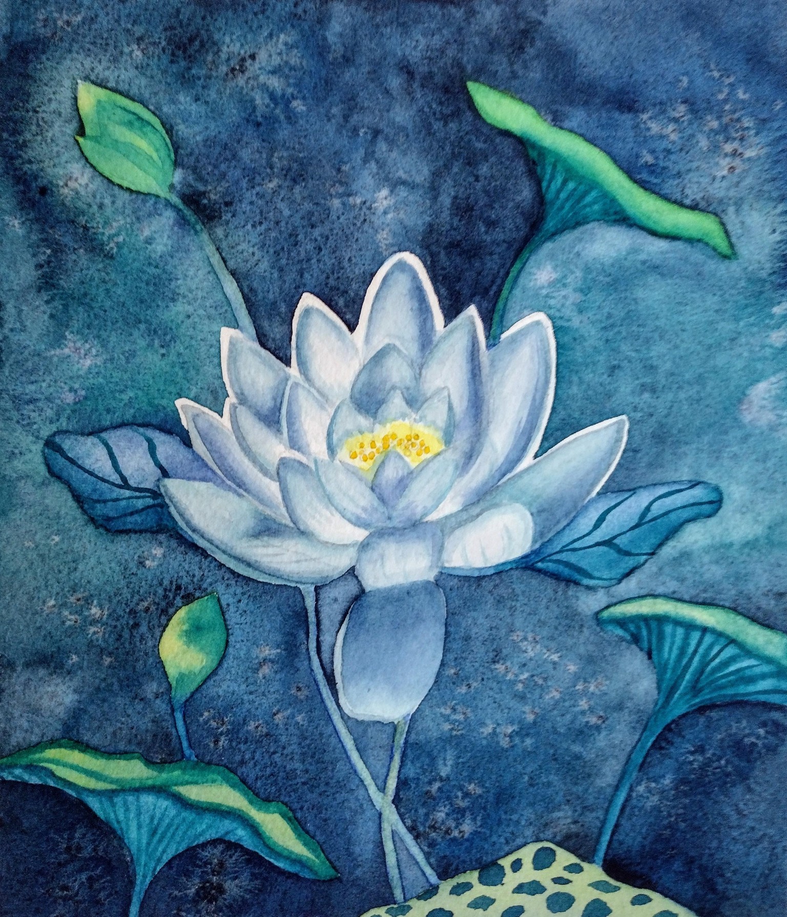 Watercolor Lotus - image 1 - student project